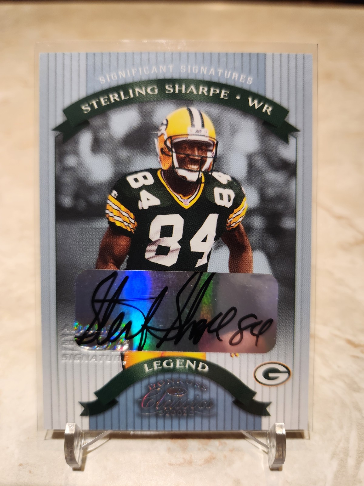 2002 Donruss Classics Legend STERLING SHARPE AUTO Green Bay Packers /116 #138
