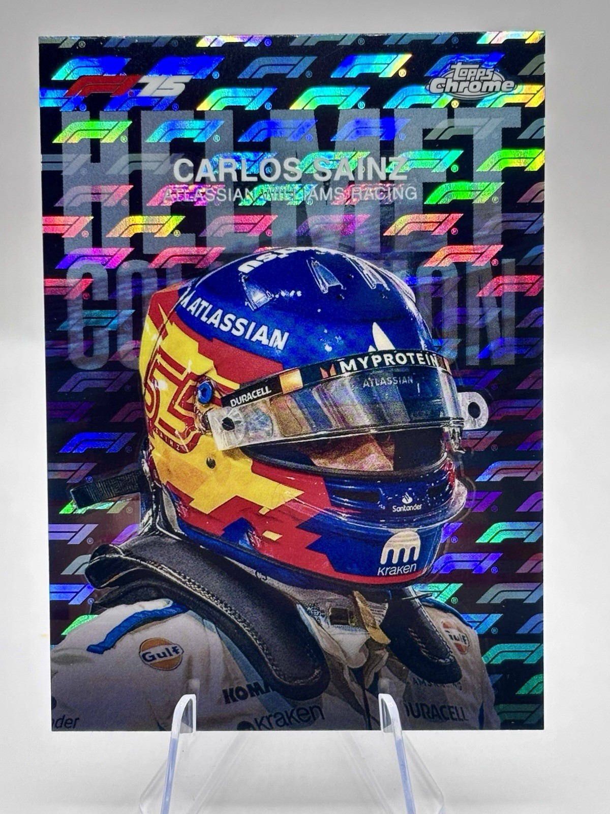 2025 Topps Chrome Formula 1 LOGOFRACTOR Helmet Collection Complete Set