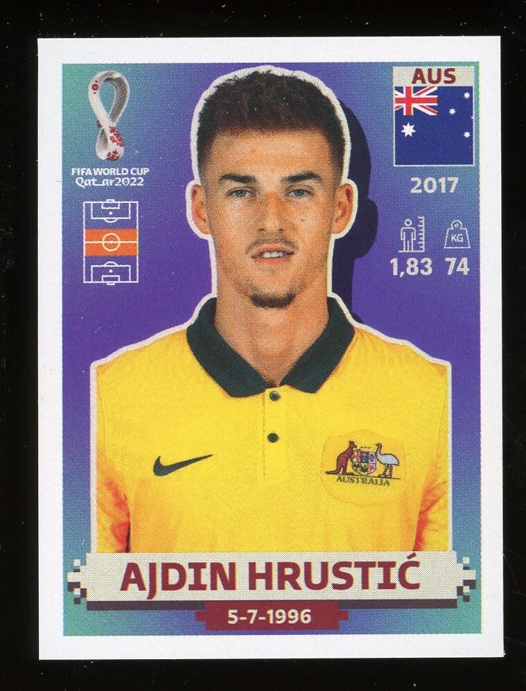 2022 Fifa World Cup Panini Sticker Qatar AJDIN HRUSTIC Australia AUS11