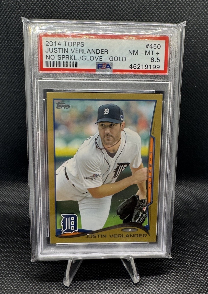 2014 Topps Gold Justin Verlander /2014 Detroit Tigers PSA 8/.5 Pop 1