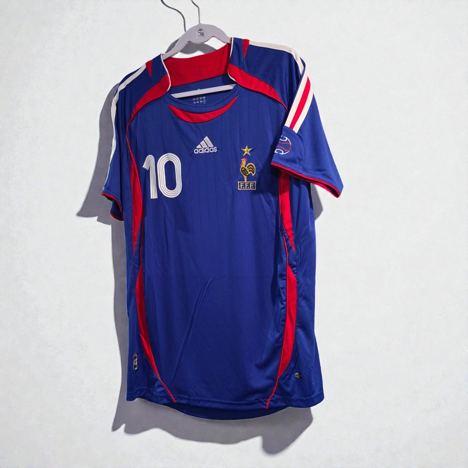FRANCE HOME World Cup 2006 – Football Soccer – ZIDANE # 10 – 2XL (Run Small)