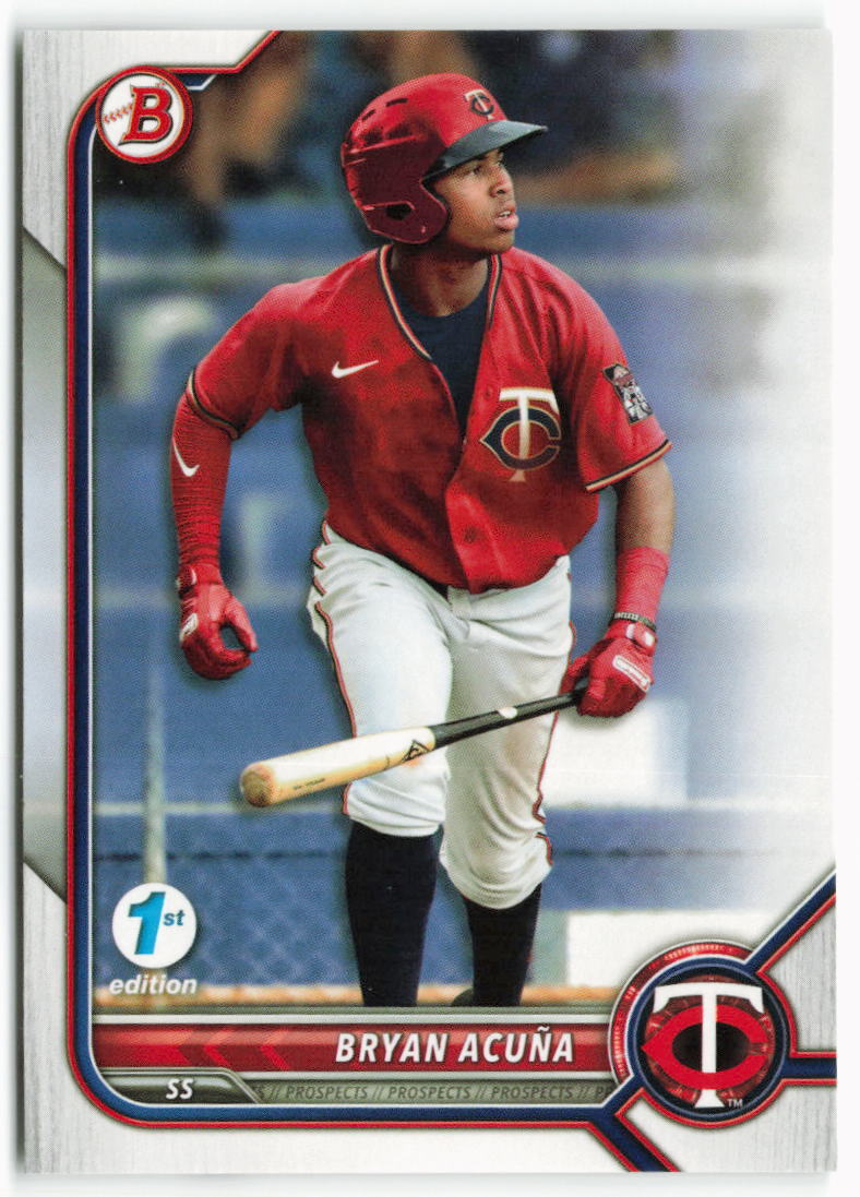 2022 Bryan Acuña Bowman Draft 1st Edition Rookie – Minnesota Twins