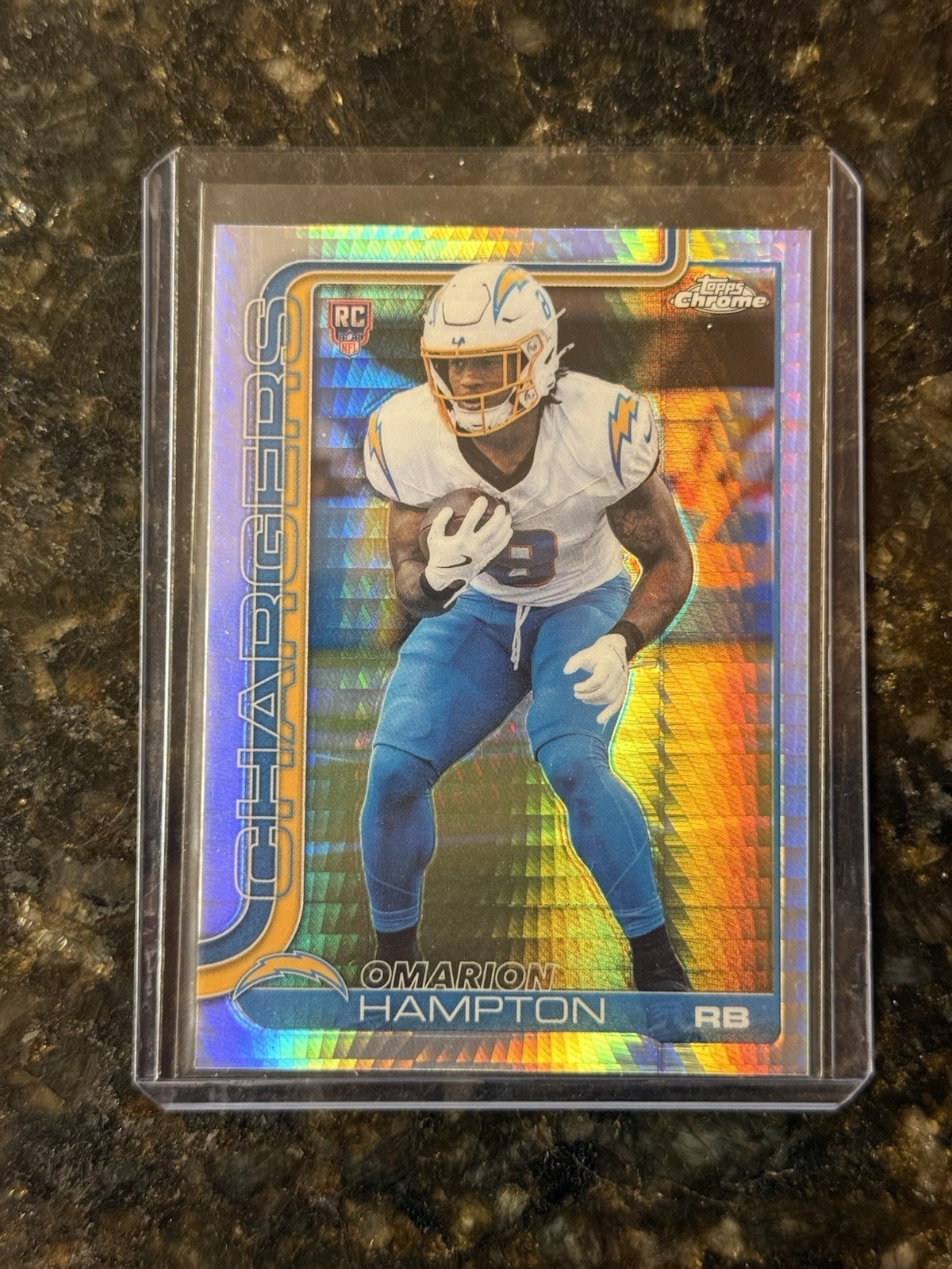 2025 Topps Chrome – Rookies Omarion Hampton #324 Prism Refractor (RC)
