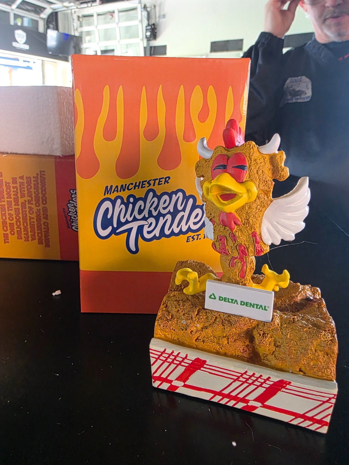 NEW HAMPSHIRE FISHERCATS BUFFALO CHICKEN TENDERS BOBBLEHEAD ONLY 500 SGA 7-12-26