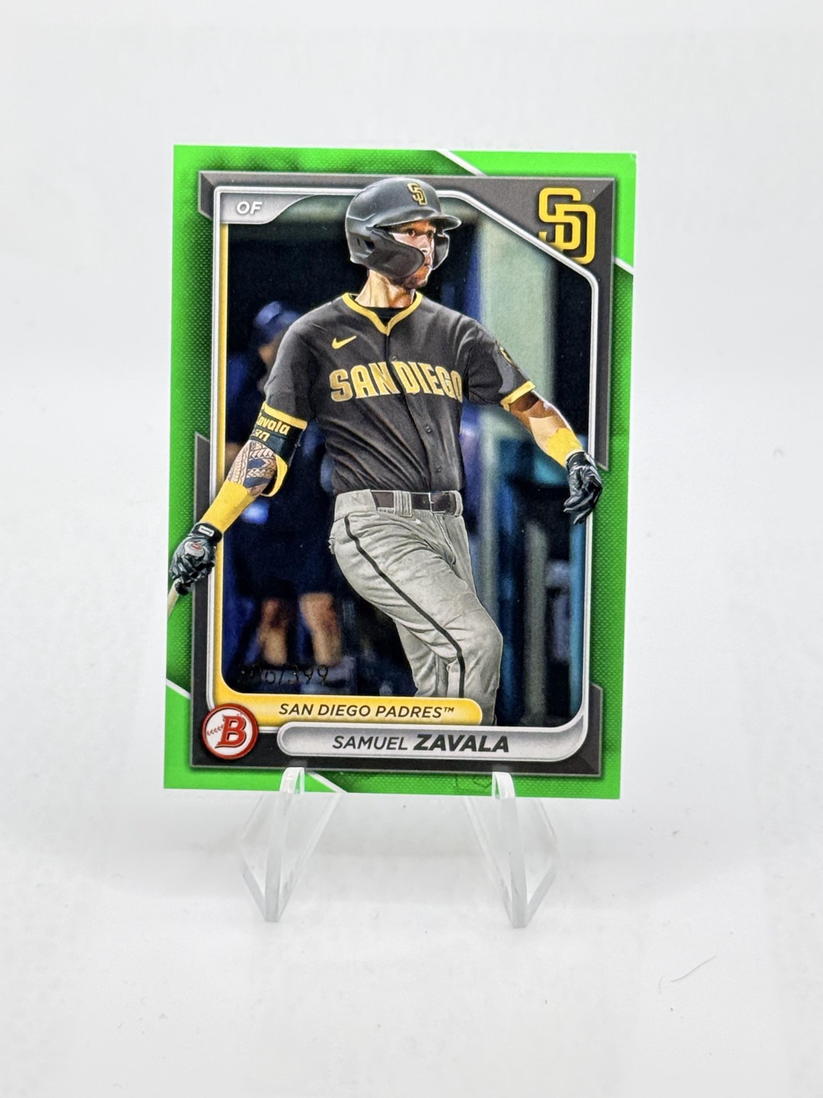 2024 Bowman Samuel Zavala #BP-57 Prospects Neon Green San Diego Padres #/399 SP