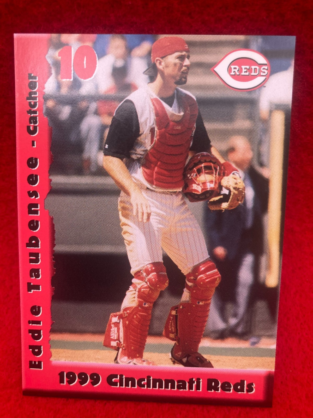 Eddie Taubensee 1999 Kahns Cincinnati Reds Card SGA Team Issued
