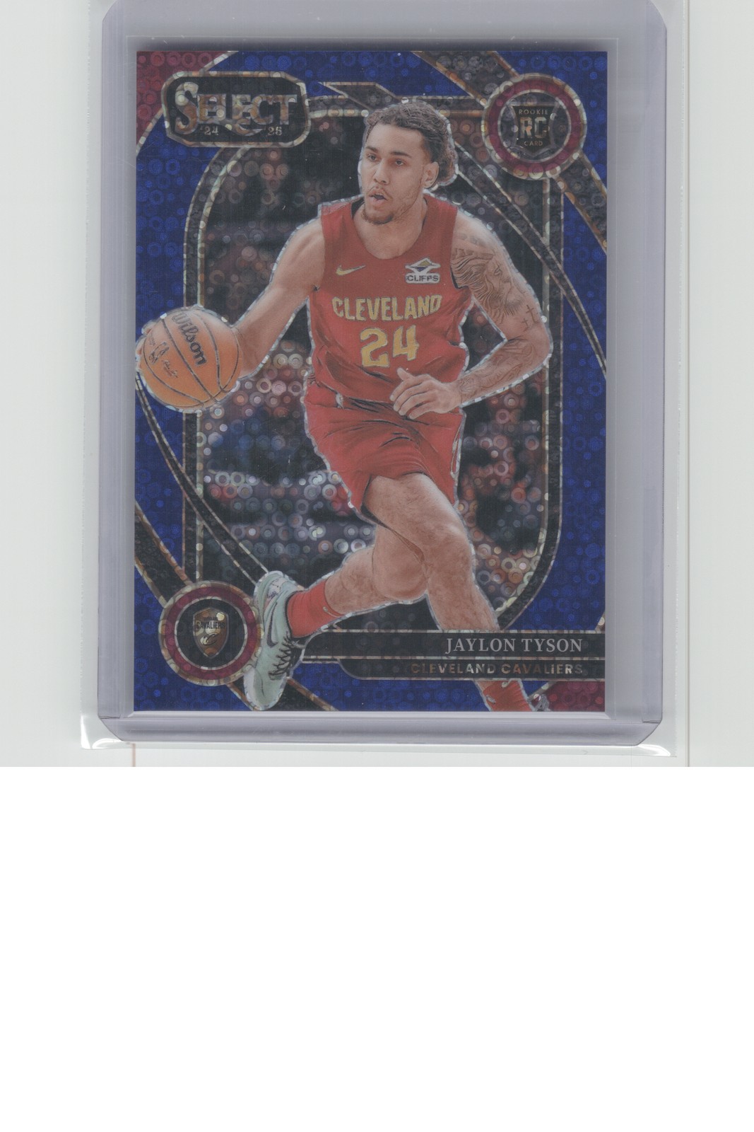 2024-25 Panini Select #282 Jaylon Tyson Blue Disco Prizm #/25 B33R3C30