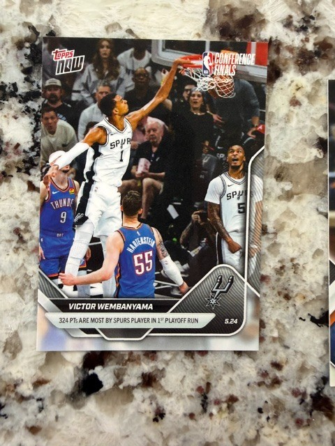 2025-26 TOPPS NOW NBA CONFERENCE FINALS CARD SPURS VICTOR WEMBANYAMA #320