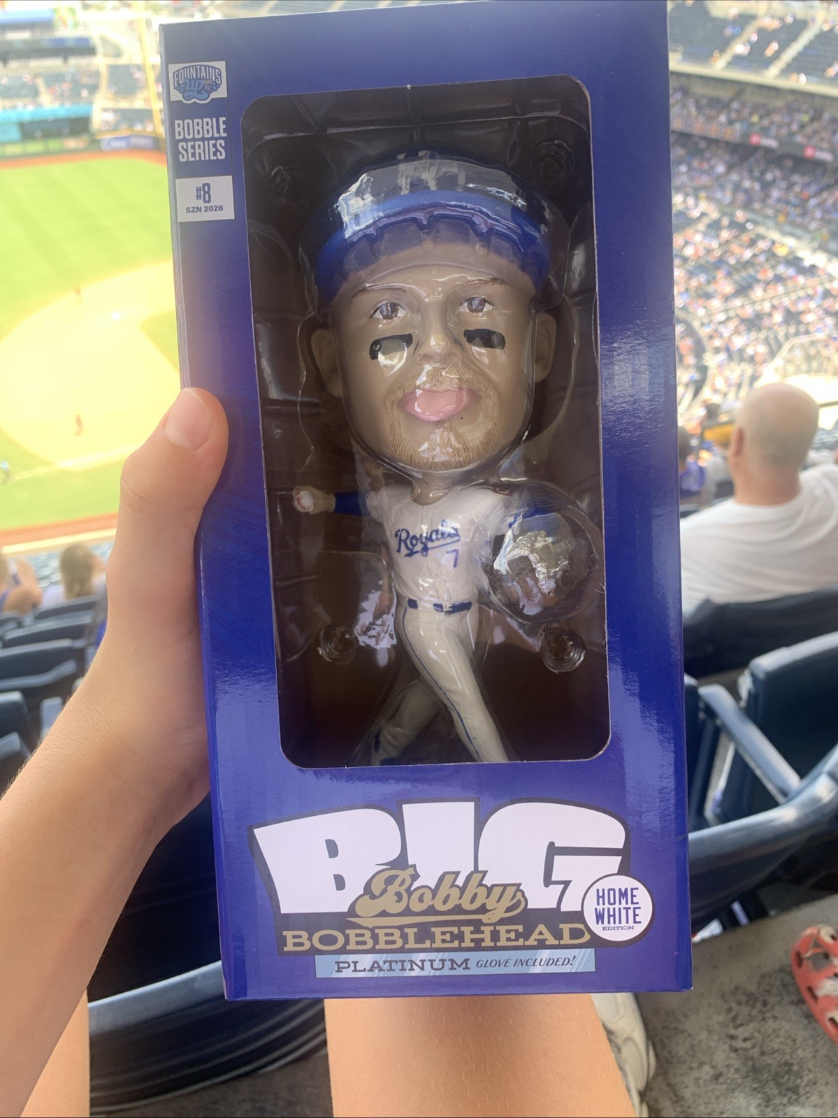 Big Bobby Bobble head Home White Platinum Glove 7/19 🔥⚾️🔥Royals