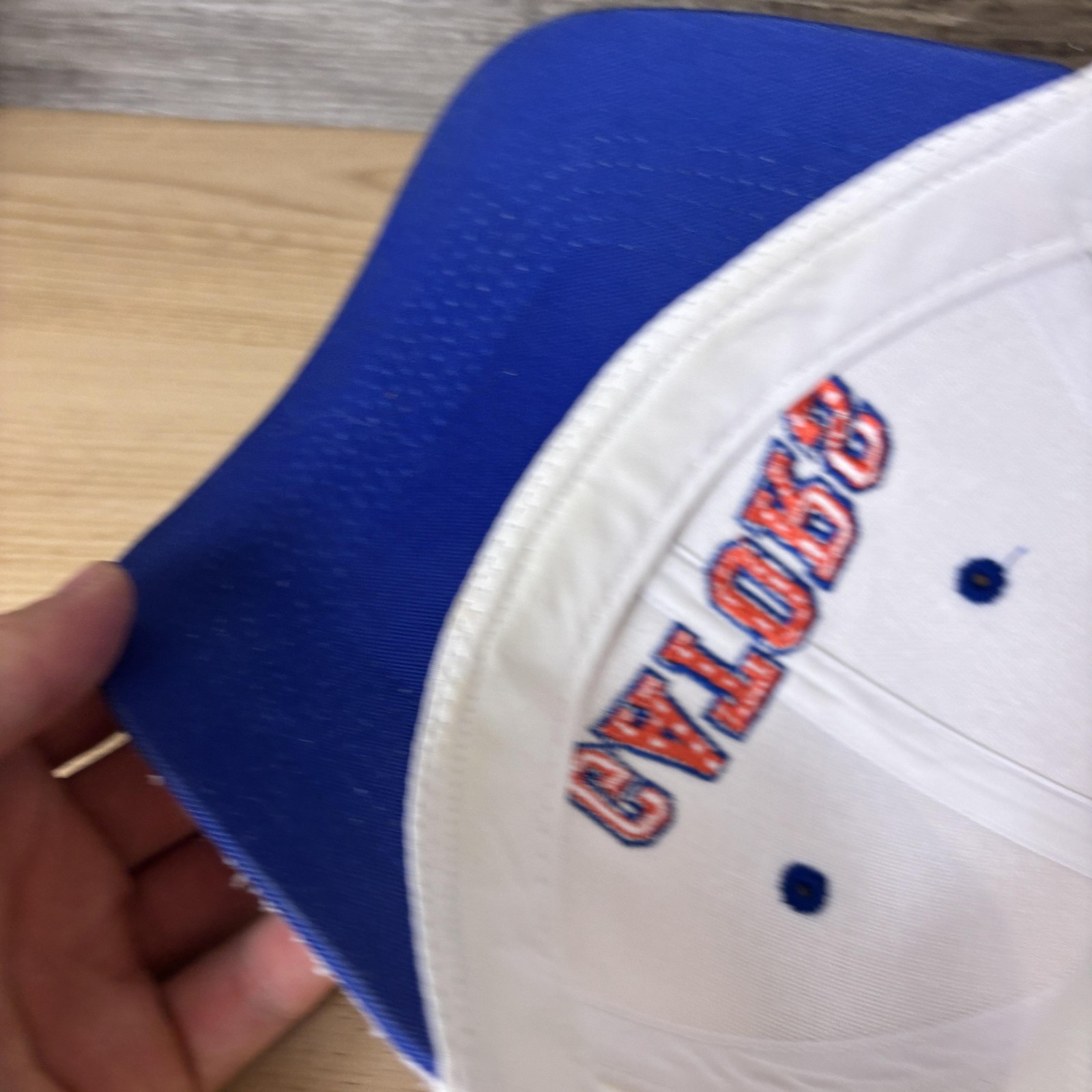 Florida Gators Hat Cap Strap Back White Blue NCAA College Football Mens