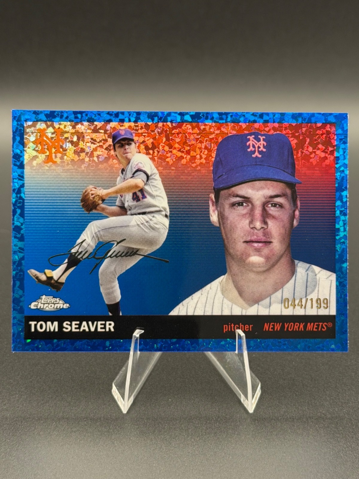 2025 Topps Chrome Platinum TOM SEAVER #437 Blue Mini Diamond Refractor /199