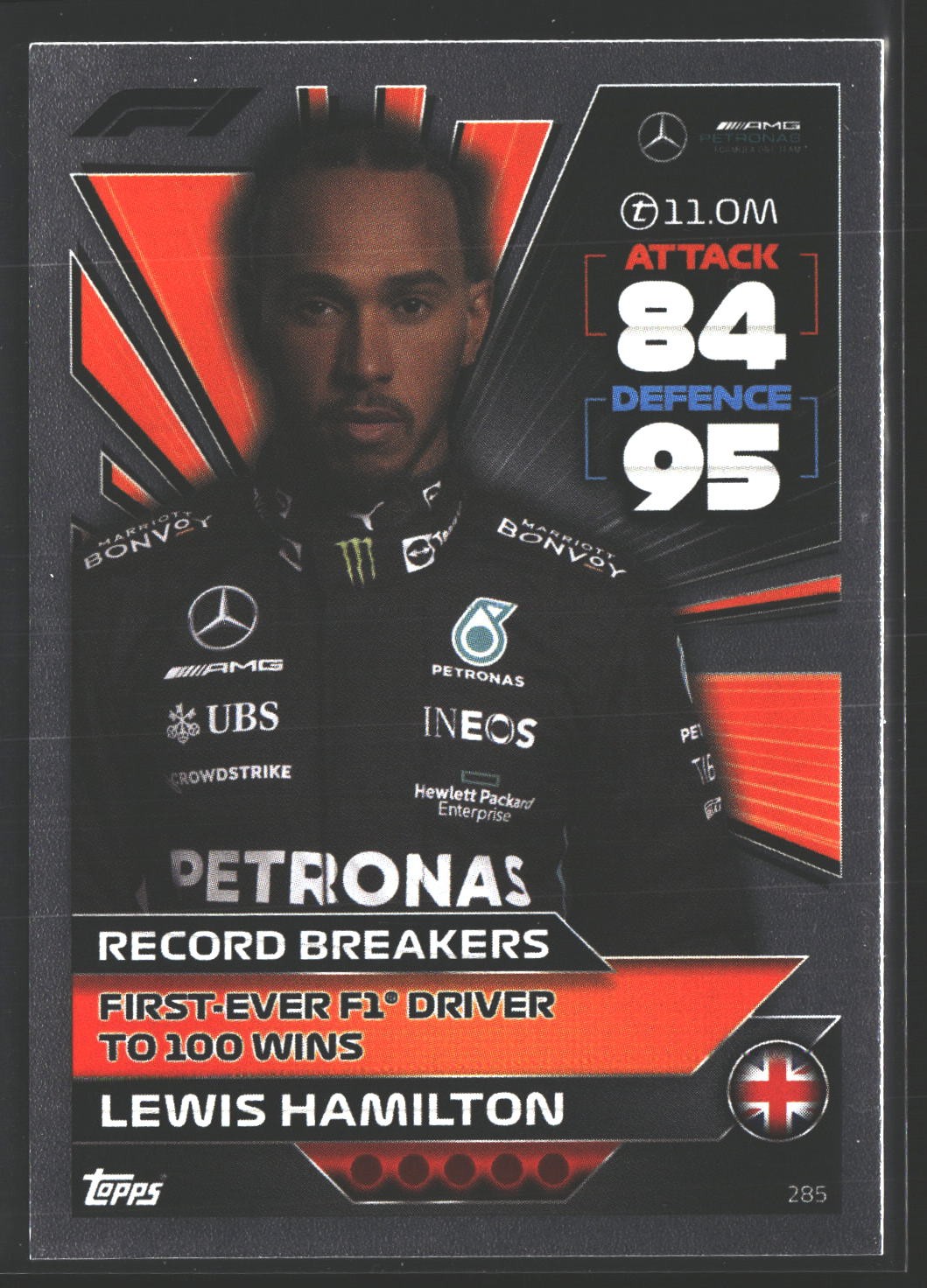 2022 Topps Turbo Attax F1 #285 Lewis Hamilton