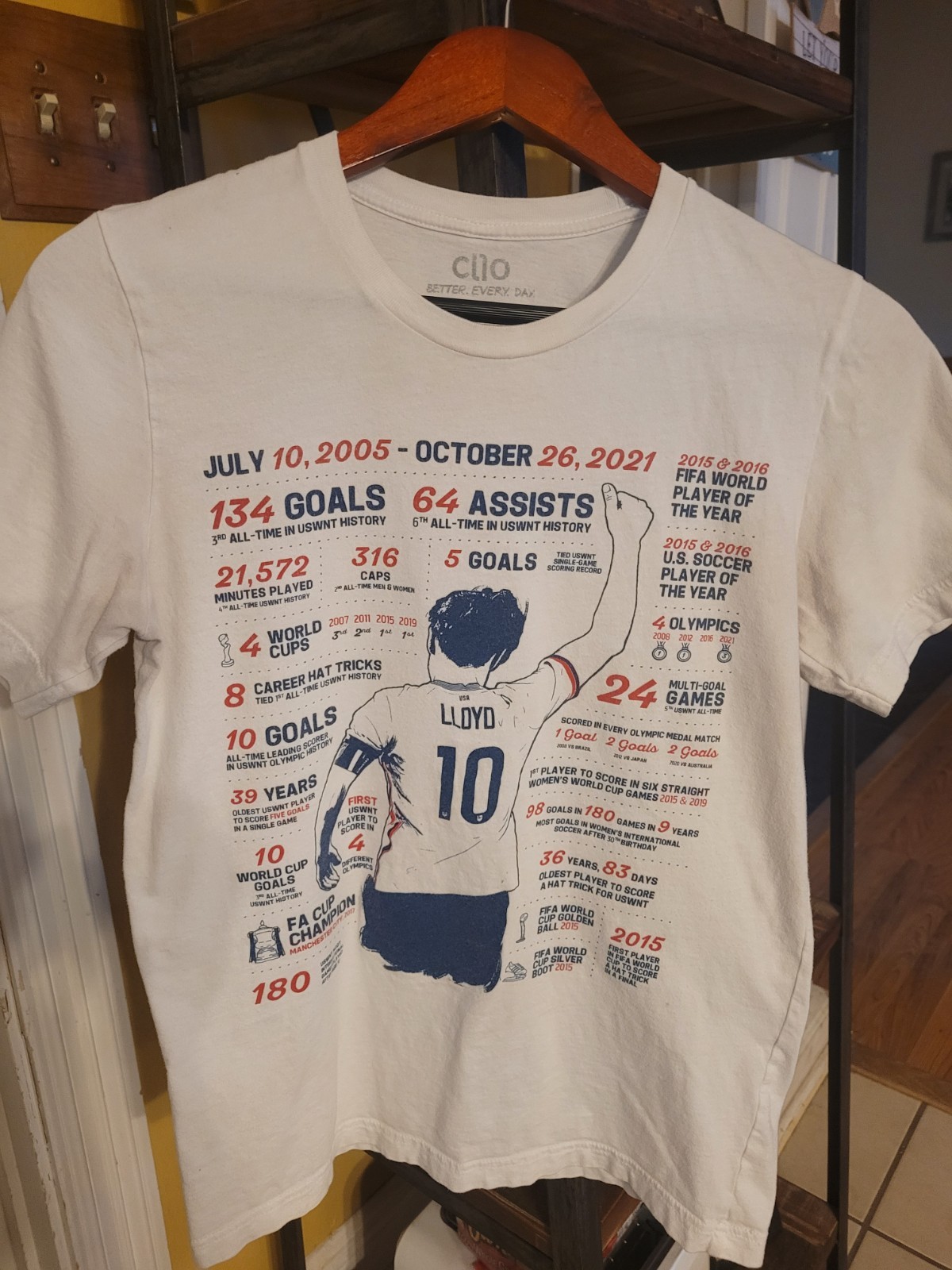 CARLI LLOYD SOCCER STAR LIMITED EDITION RETIREMENT FAREWELL SHIRT