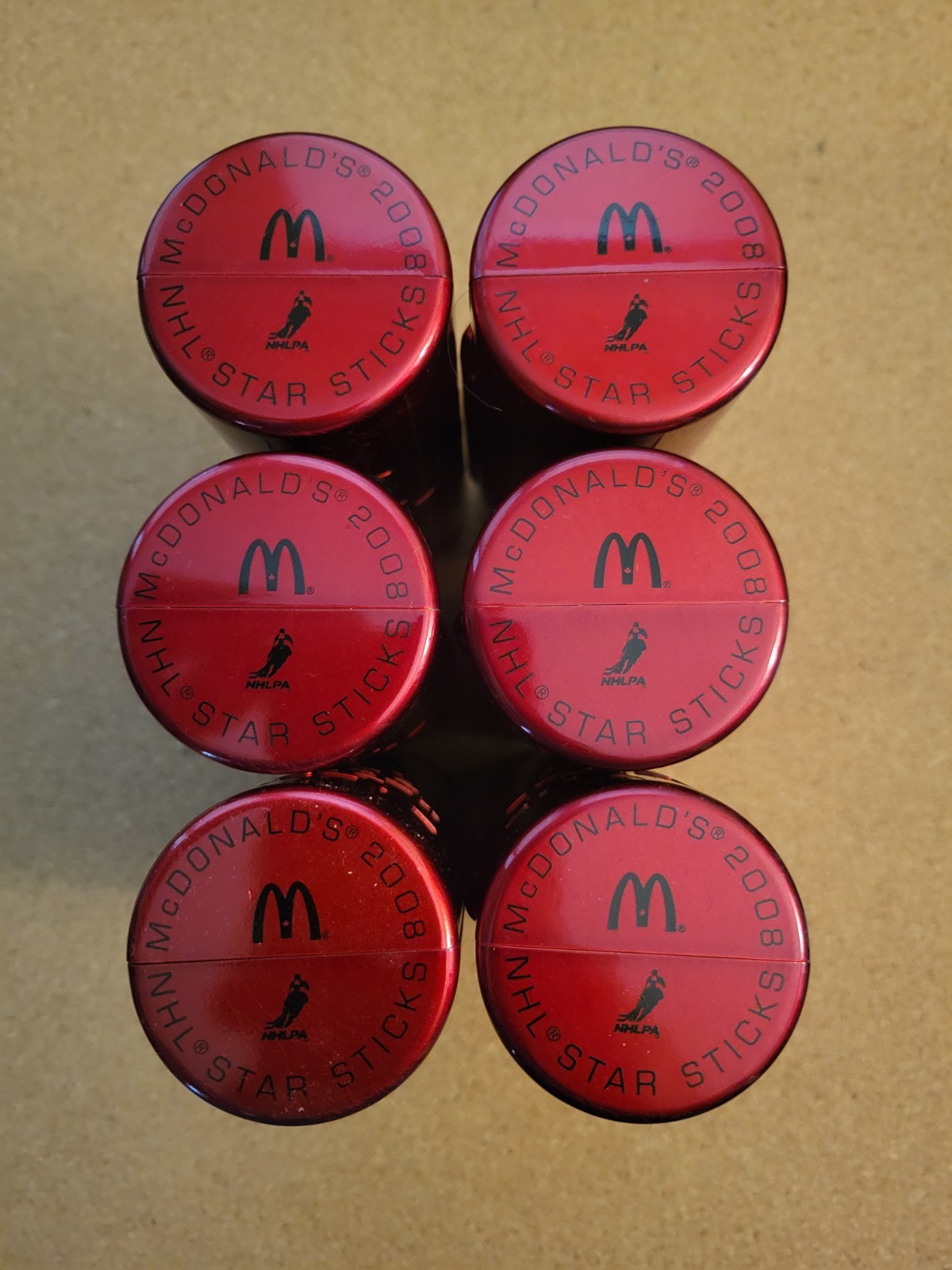 MCDONALDS NHL STAR STICKS GOALIE 2007 2008 SET OF 6 BRODEUR EMERY HUET FLEURY