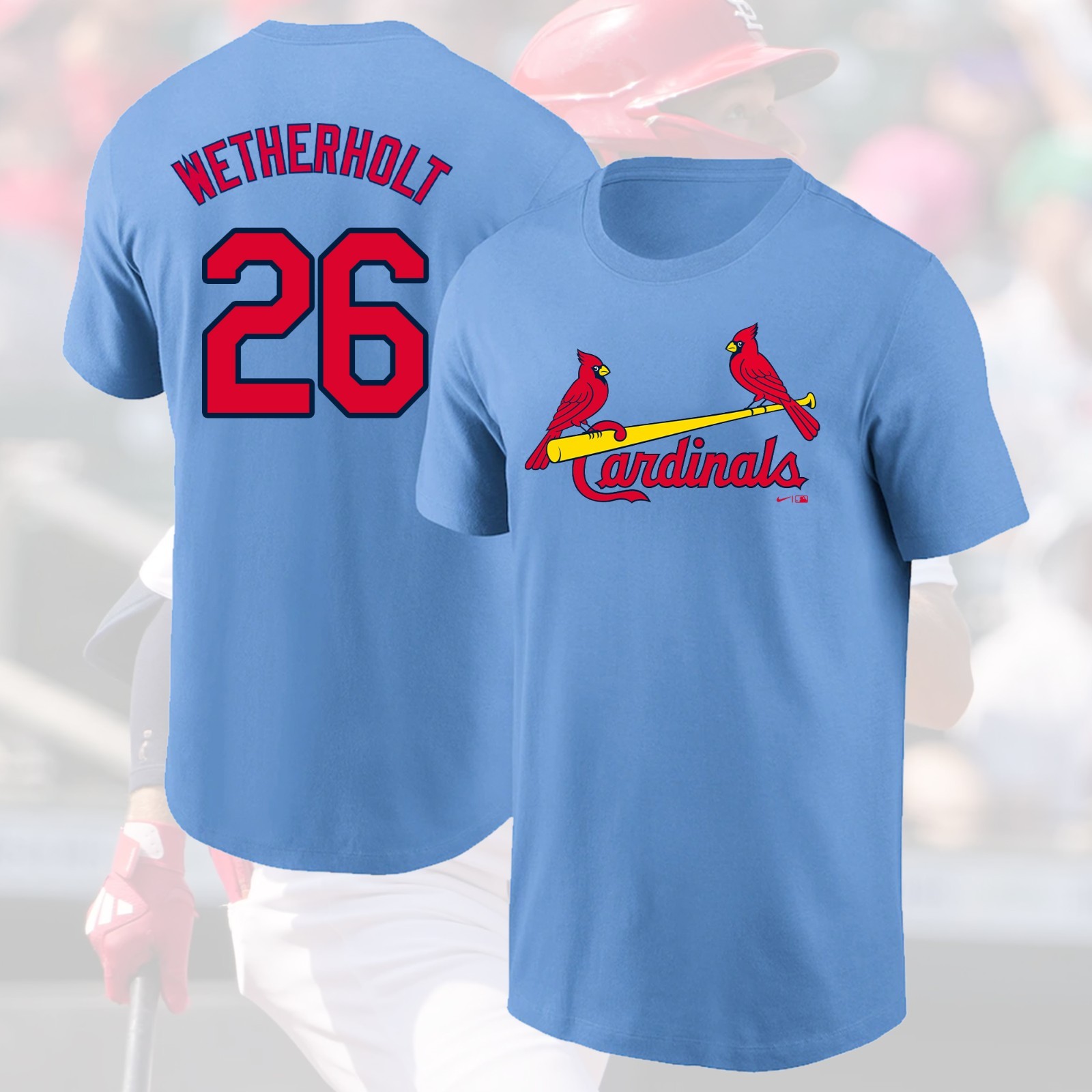 NEW – JJ Wetherholt #26 St. Louis Cardinals 2026 Player Name & Number Fan Look
