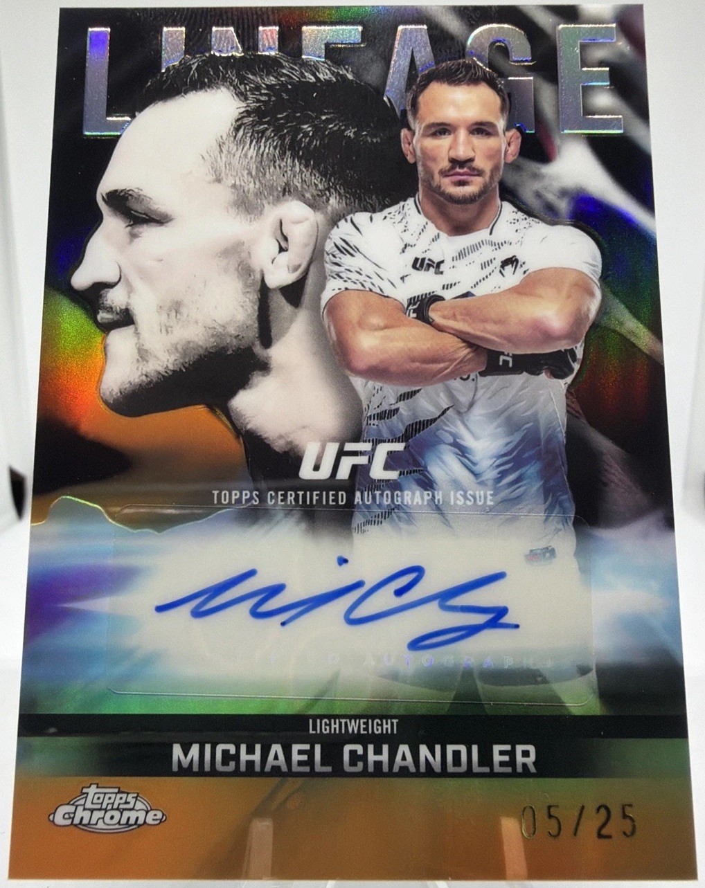 2026 Topps Chrome UFC Michael Chandler /25 AUTO GOLD LINEAGE