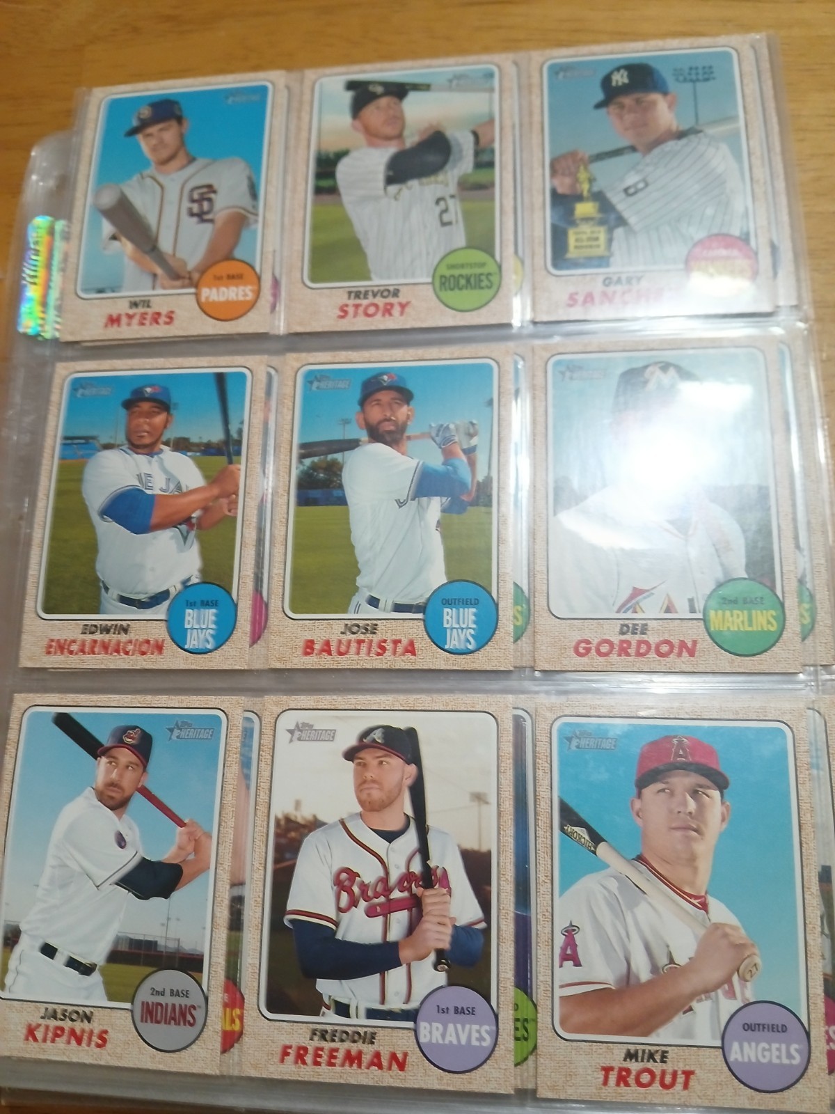 2017 Topps Heritage 91 Card SP 401-500 Lot -9 SHORTPRINT Set Trout Harper Stars