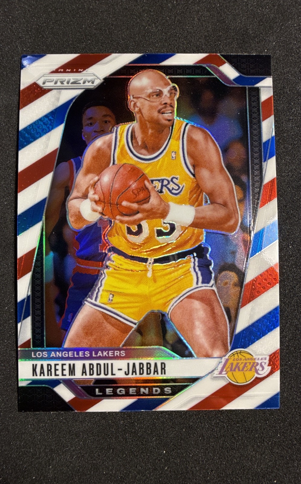 2024-25 Panini Prizm – Legends Kareem Abdul-Jabbar #279 Red White & Blue Prizm