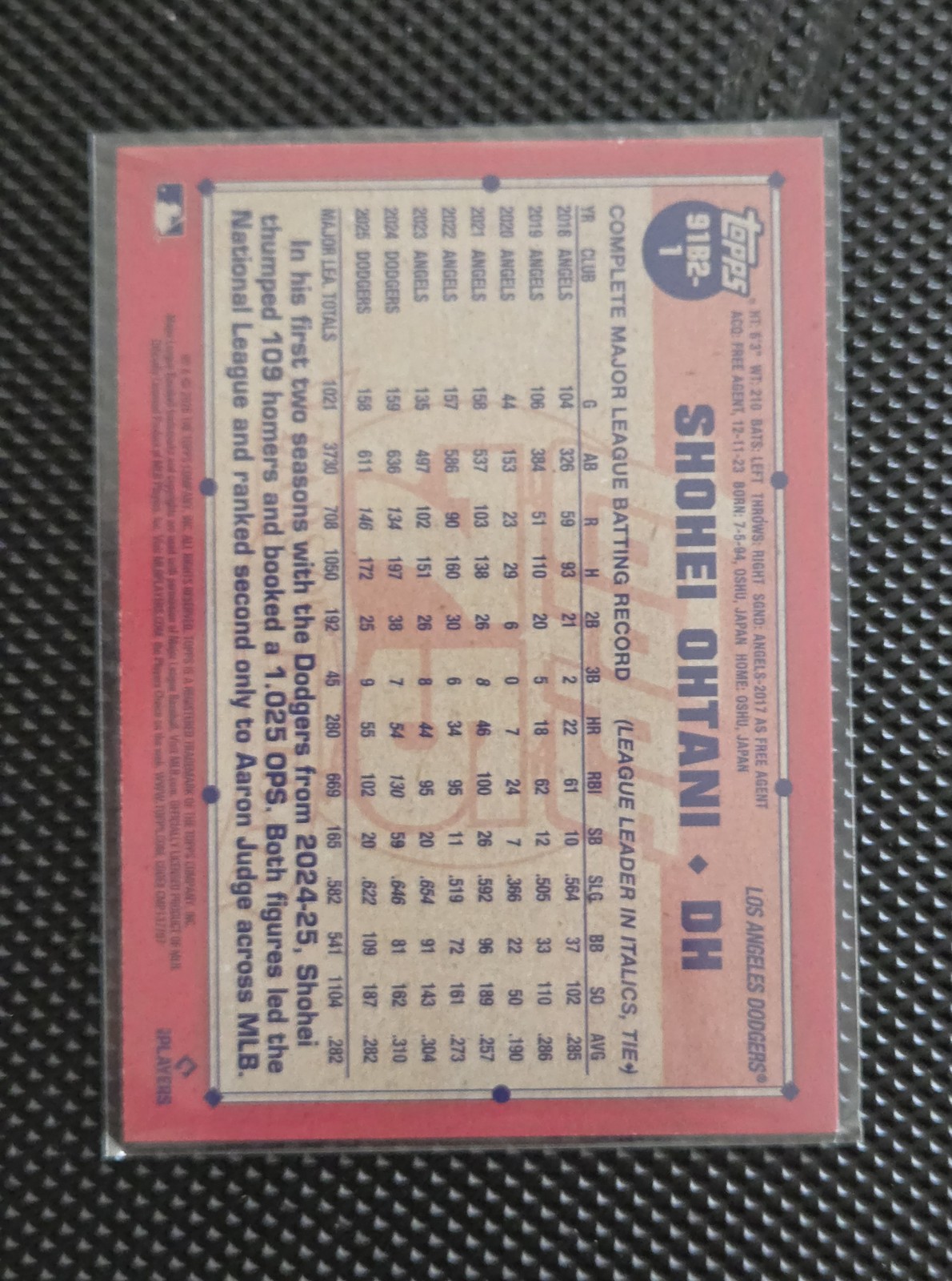 2026 Topps #91B2-1 Shohei Ohtani 1991 Topps Series 2