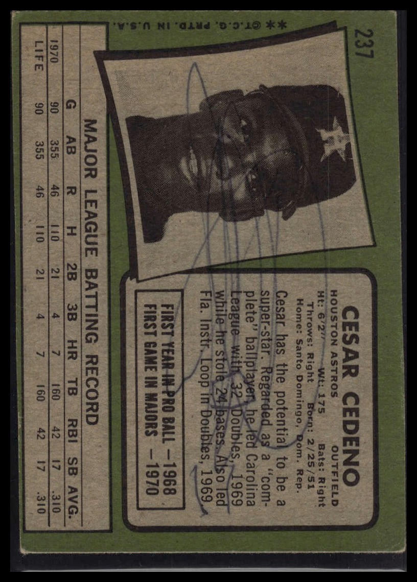 1971 Topps #237 Cesar Cedeno