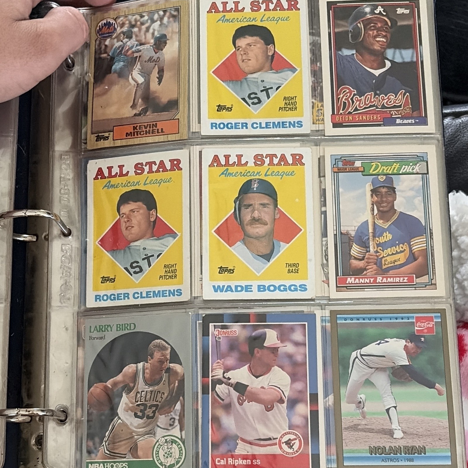 Topps 1991 MLB All-Star 9-Card Lot Mattingly Schmidt Henderson Ryan Boggs