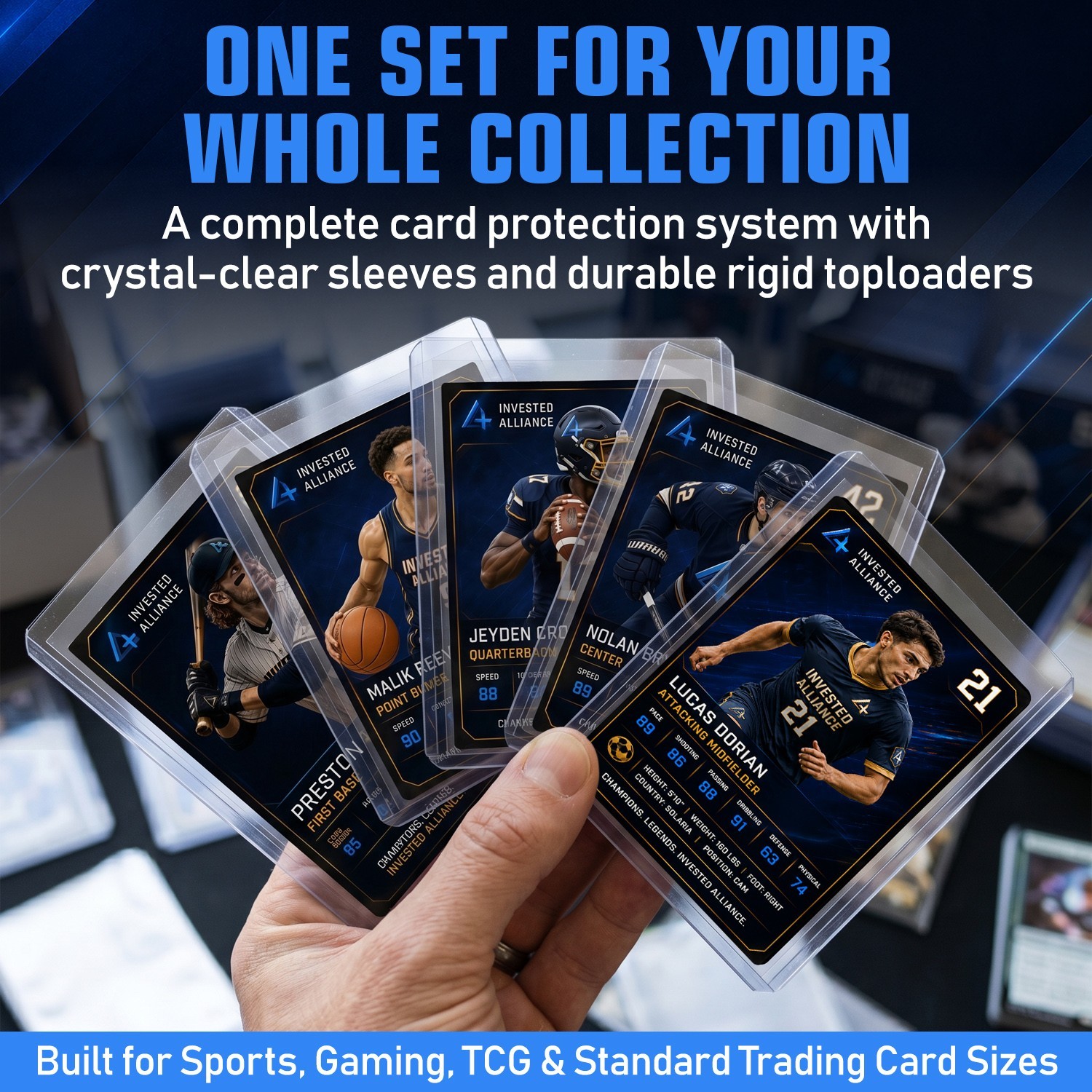 Invested Alliance 3×4 Regular 35PT Toploaders For Standard Cards – Bundle Pack