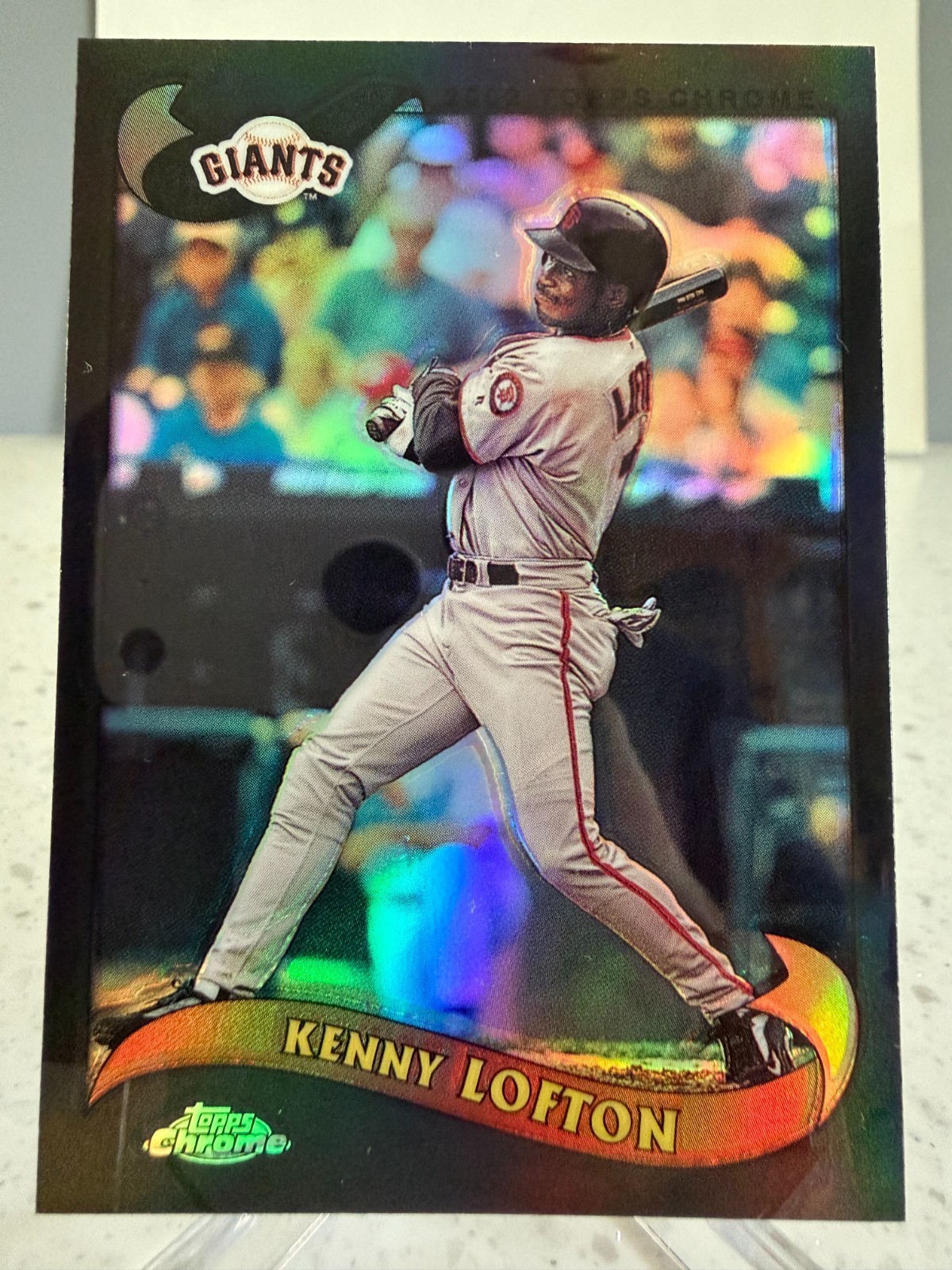 2002 Topps Traded ‘Black Refractor’ Kenny Lofton #T84 serial’d 043/100