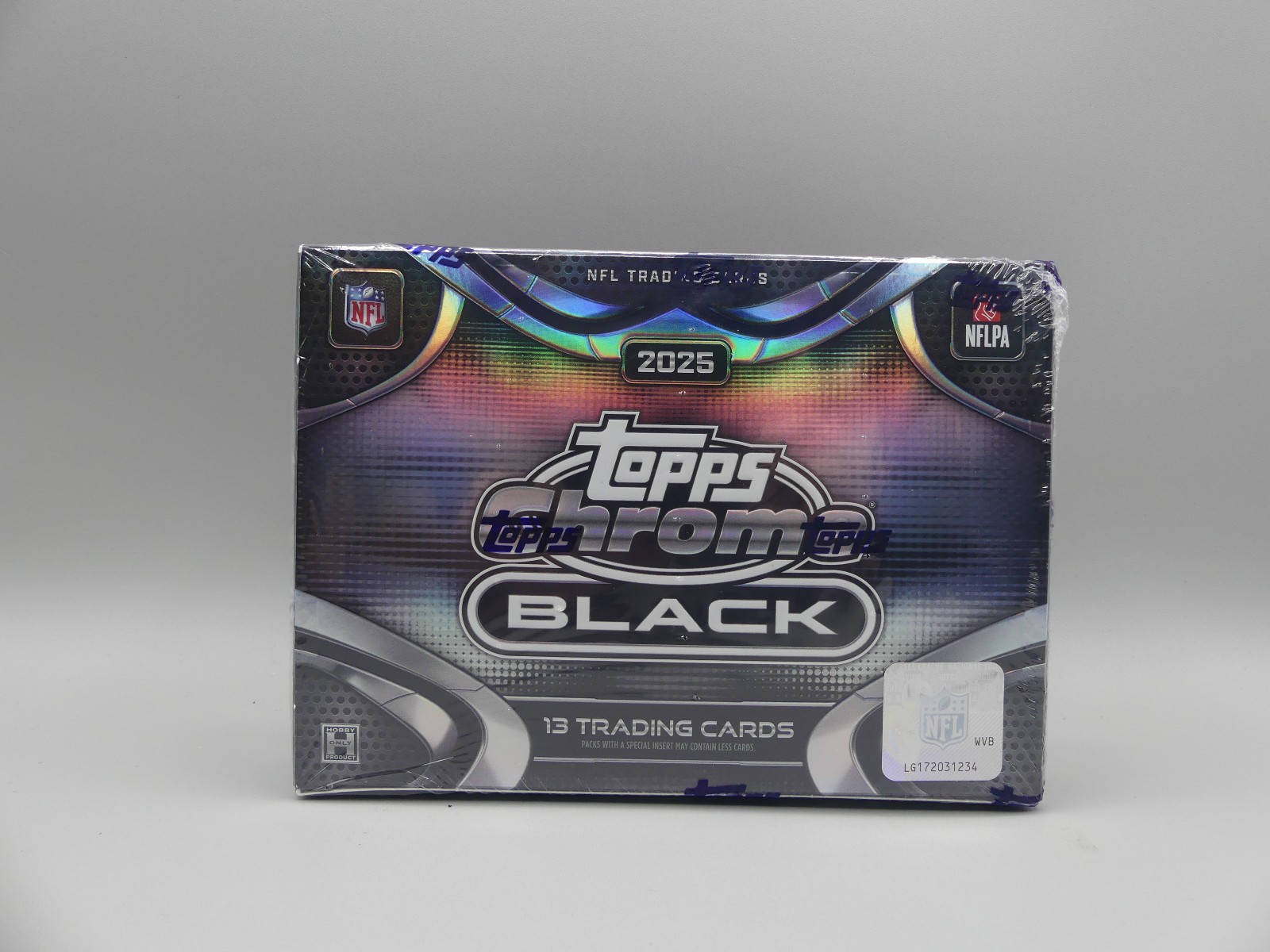 2025 Topps Chrome Black NFL Football Hobby Box – Factory Sealed