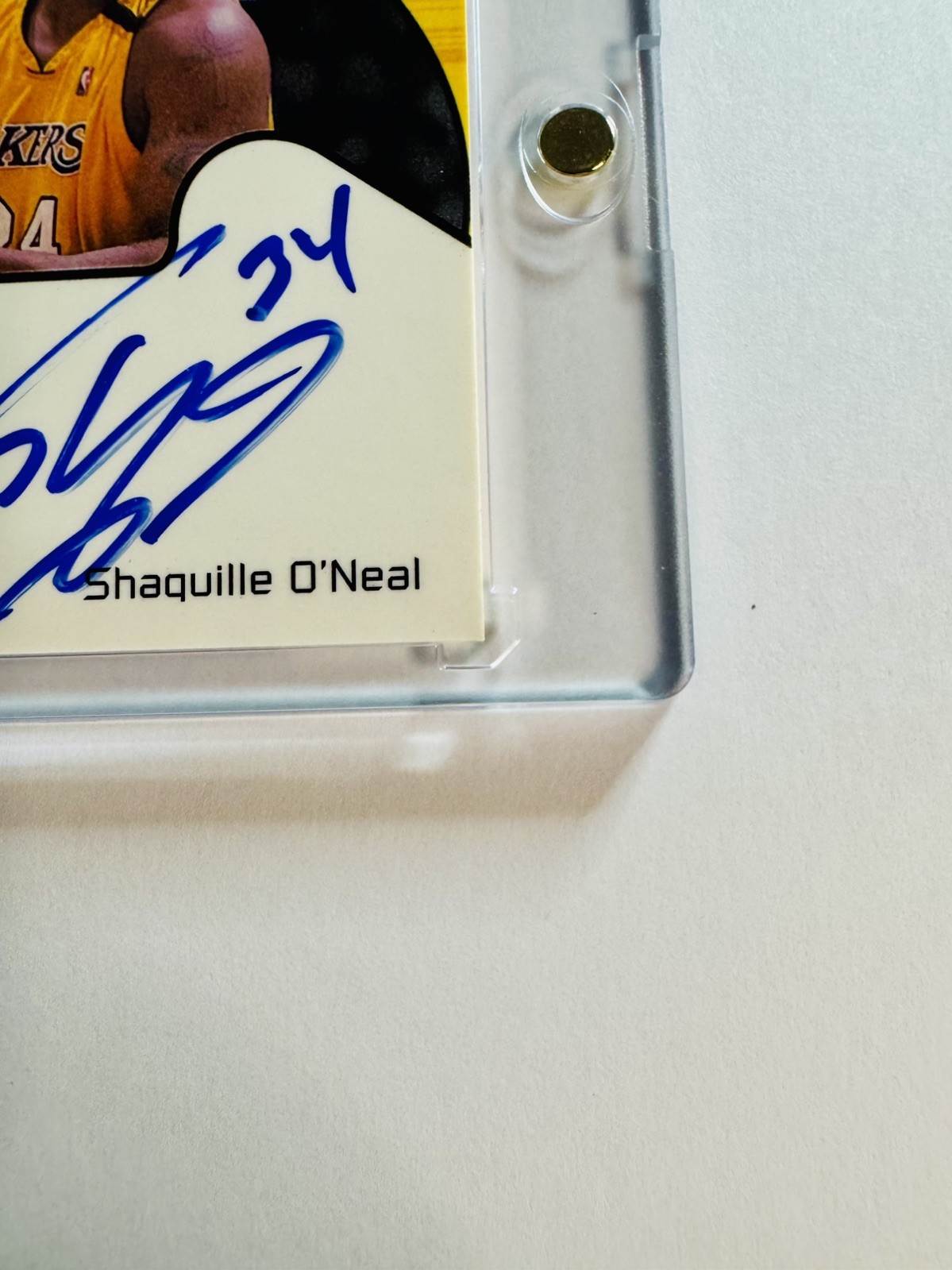 2000-01 Stadium Club Co-Signers Magic Johnson & Shaq Dual Auto #CS1 Lakers HOF