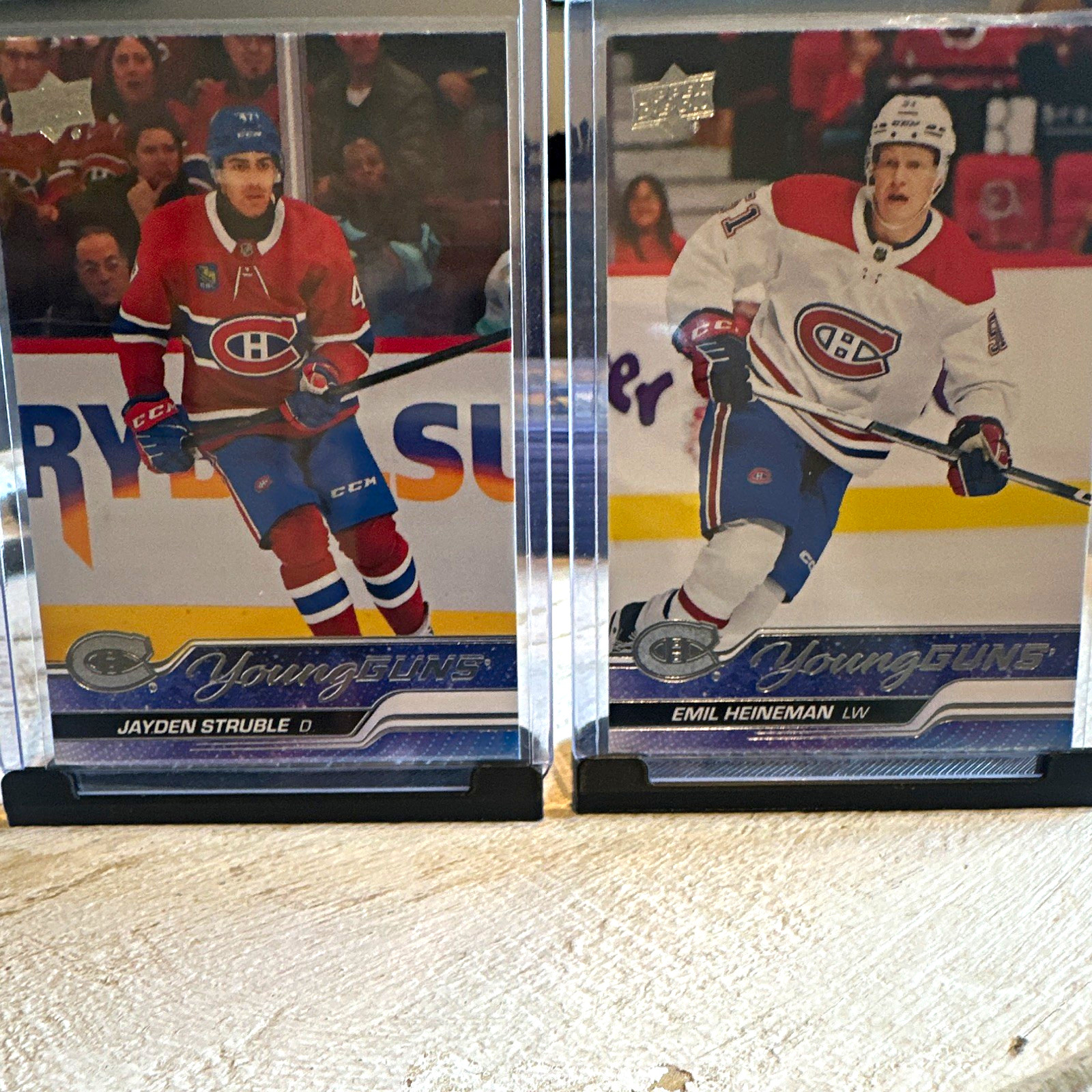 Upper Deck 2023-24 Extended Series Young Guns Rookie 2-Card Lot #720 #725