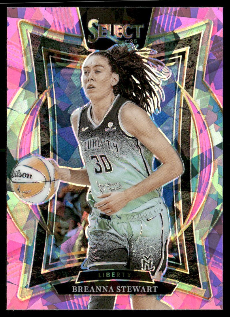 2025 Panini Select WNBA #82 Breanna Stewart Pink Ice Prizms