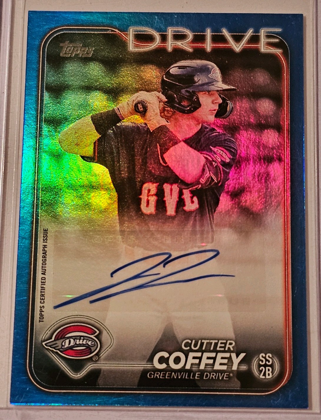 2024 Topps Pro Debut Cutter Coffey Blue Foil Autograph /150 #PD-113 Red Sox 🔥💎