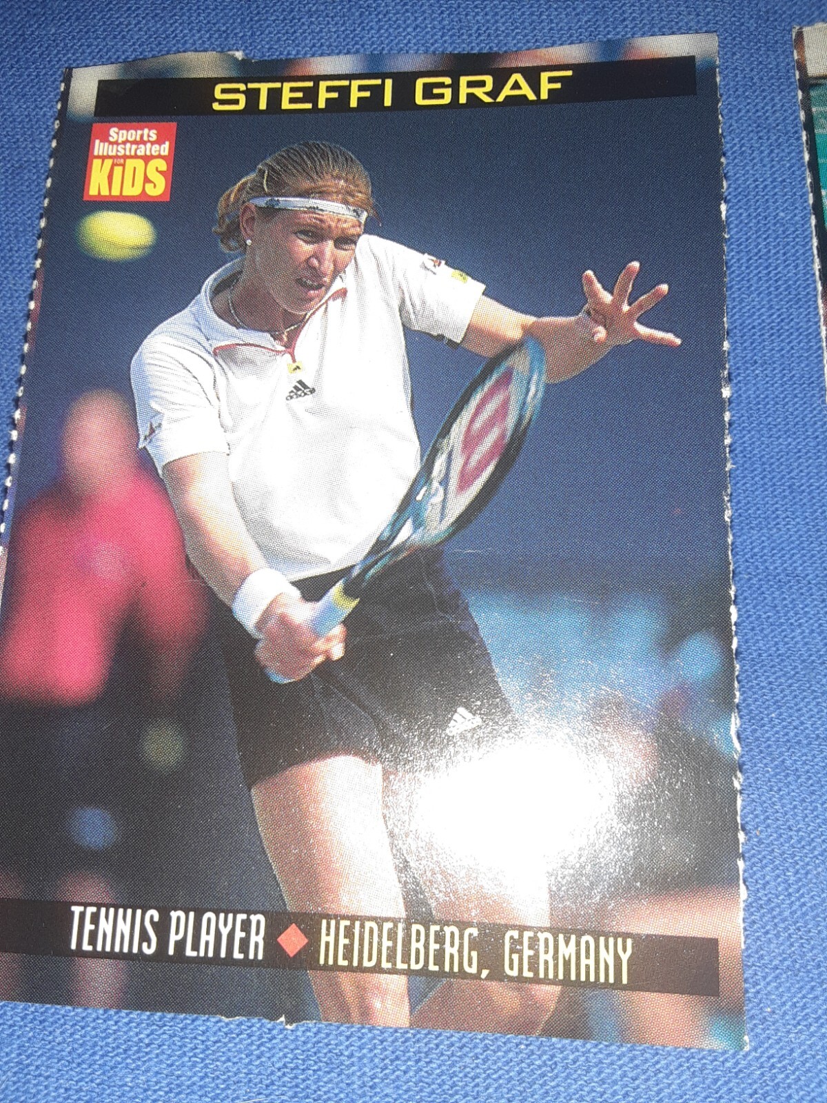 1999 SI Kids STEFFI GRAF Sports Card, TENNIS WTA Tour “Fall/Winter Edition” #NNO