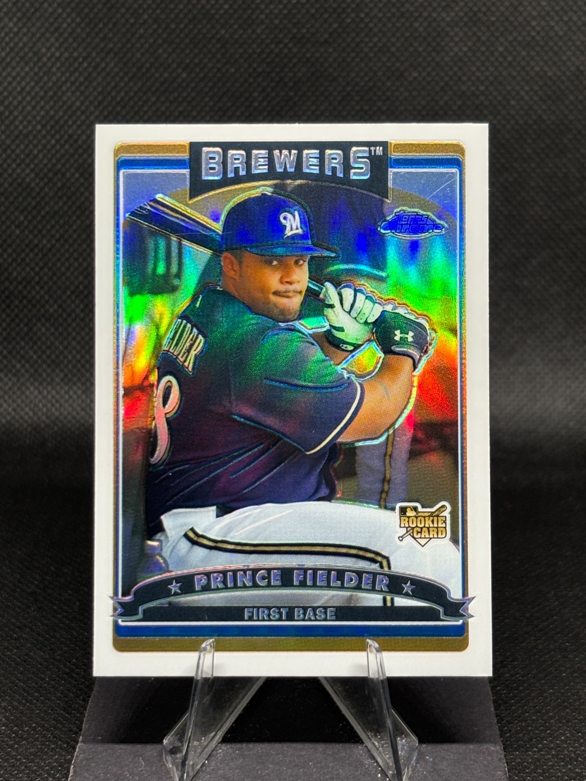 Prince Fielder 2006 Topps Chrome – Refractor #307 Milwaukee Brewers Rookie