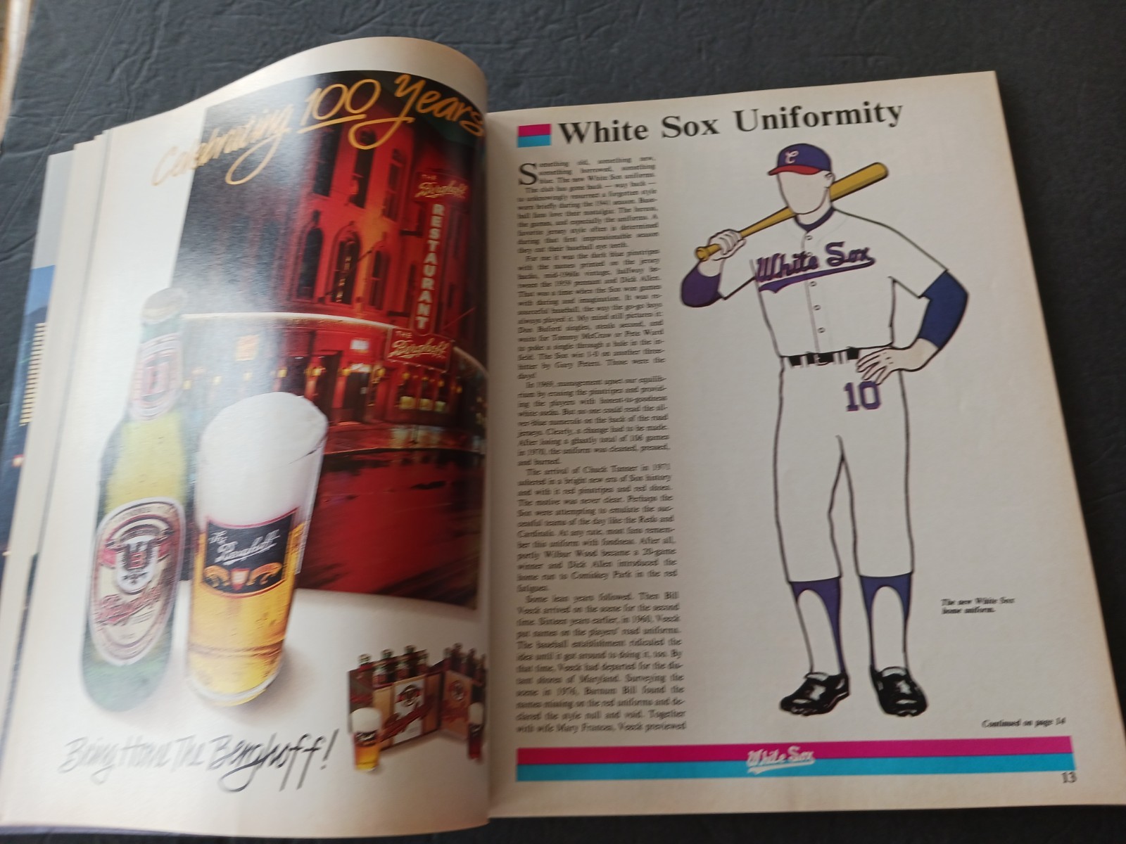 CHICAGO White Sox 1987 Baseball Program Team Roster CHICAGO White Sox