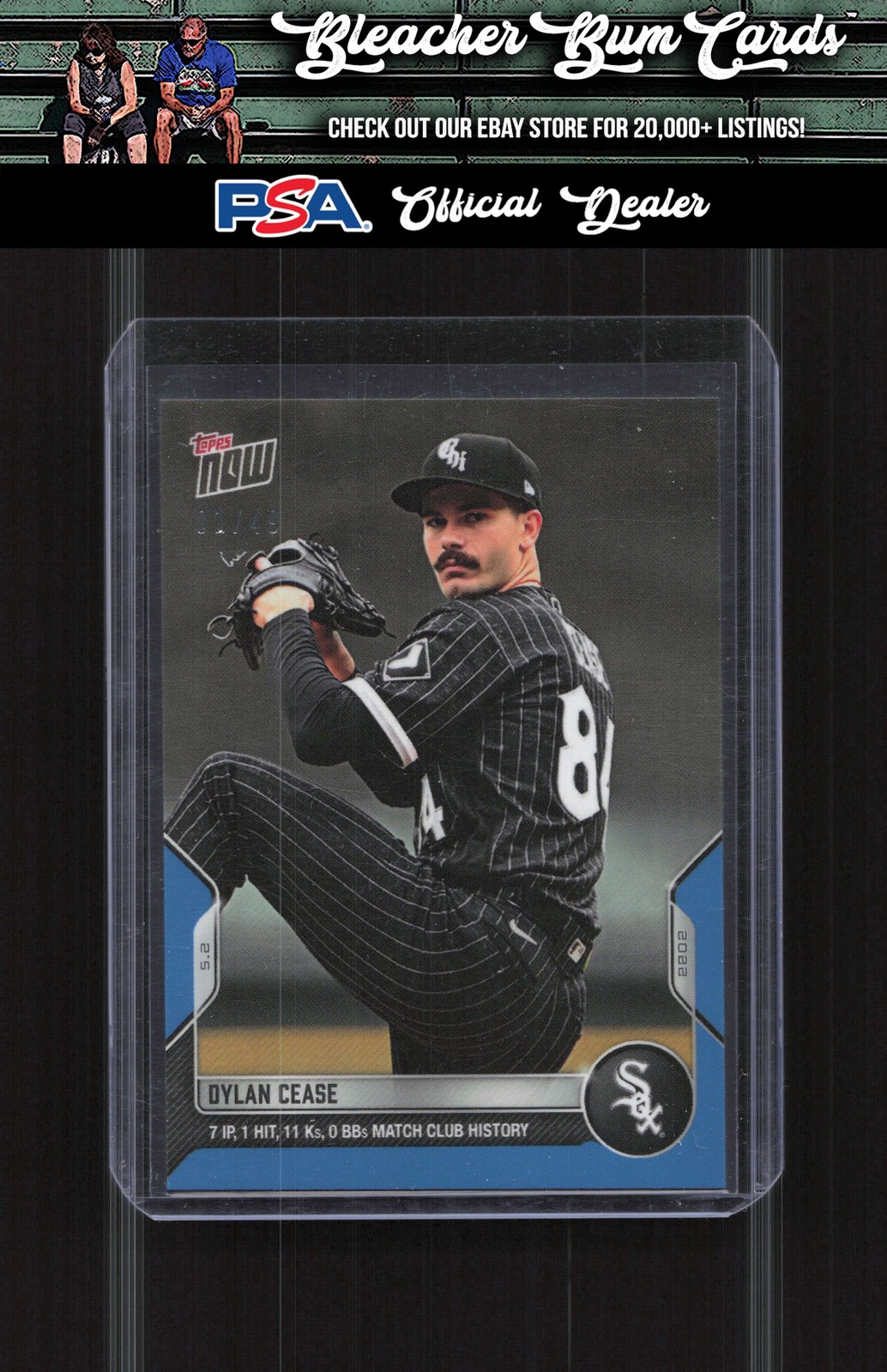 2022 Topps Now 117 Dylan Cease Blue #/49