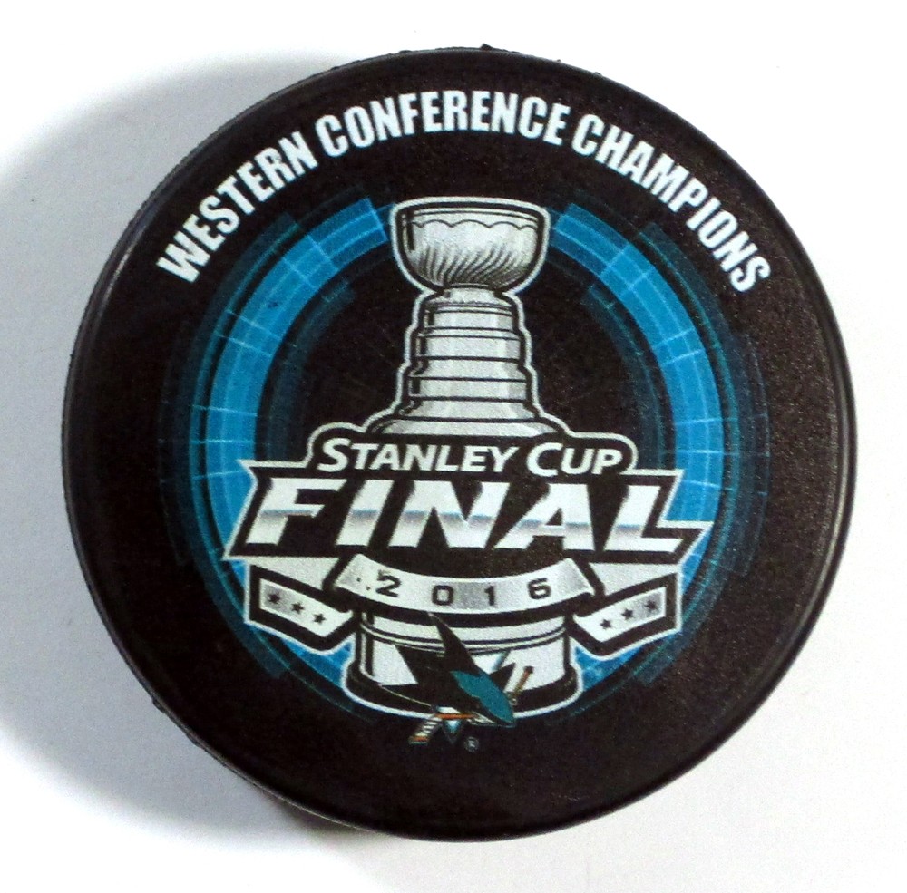 2016 Stanley Cup Final San Jose Sharks Western Conference Champs Hockey Puck