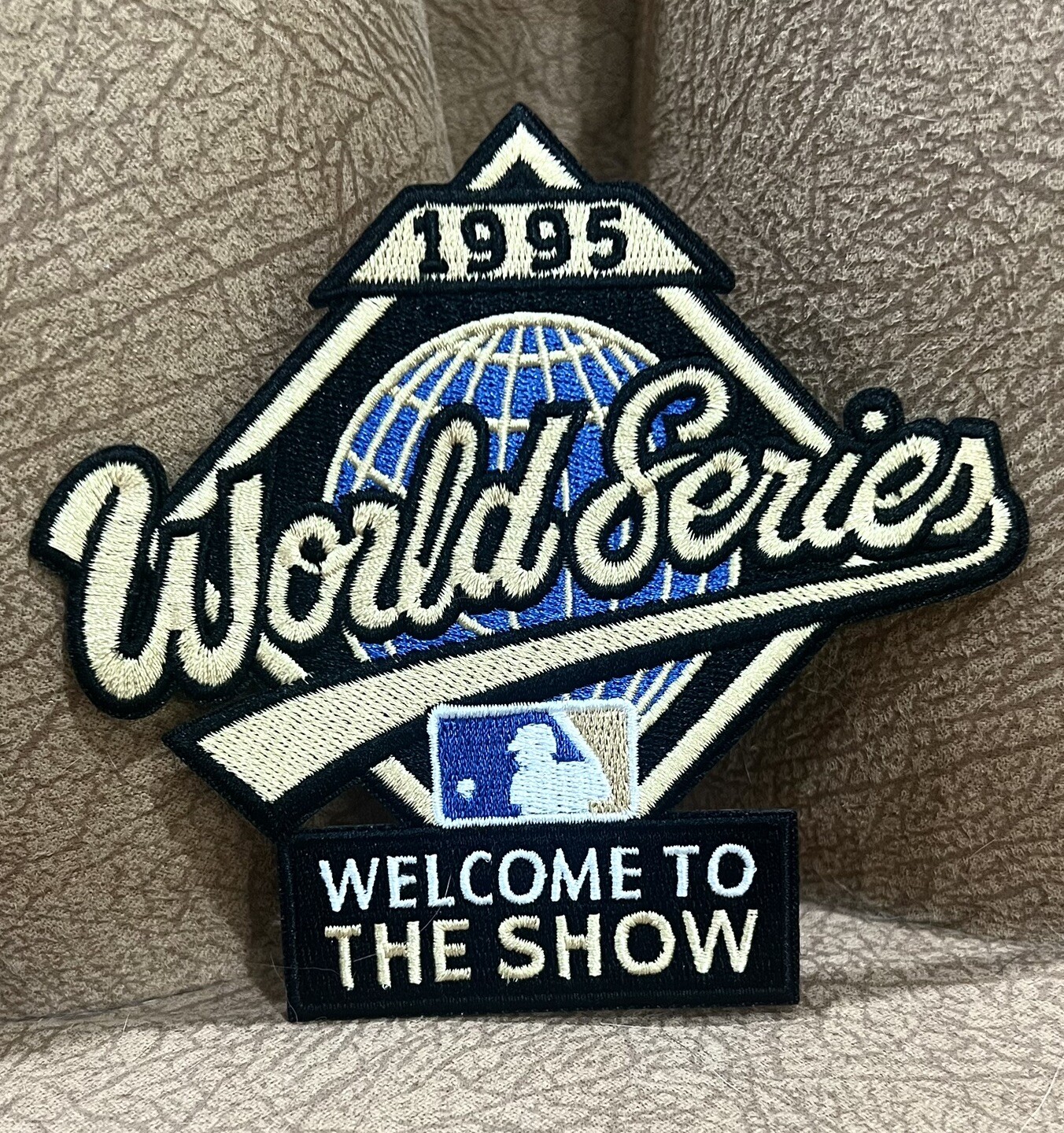 1995 World Series Jersey Patch Atlanta Braves Official Cleveland Indians Iron