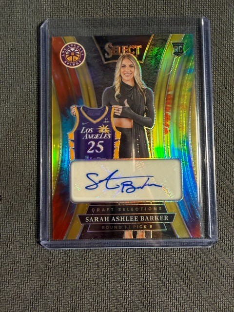 2025 Panini Select WNBA Tie Dye Draft Selections Sarah Ashlee Barker #16/25 Auto