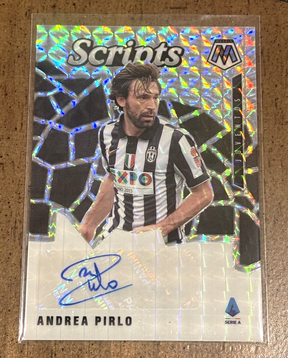 Panini 2020-21 Mosaic Serie A Scripts Andrea Pirlo AUTOGRAPH #S-AP Juventus
