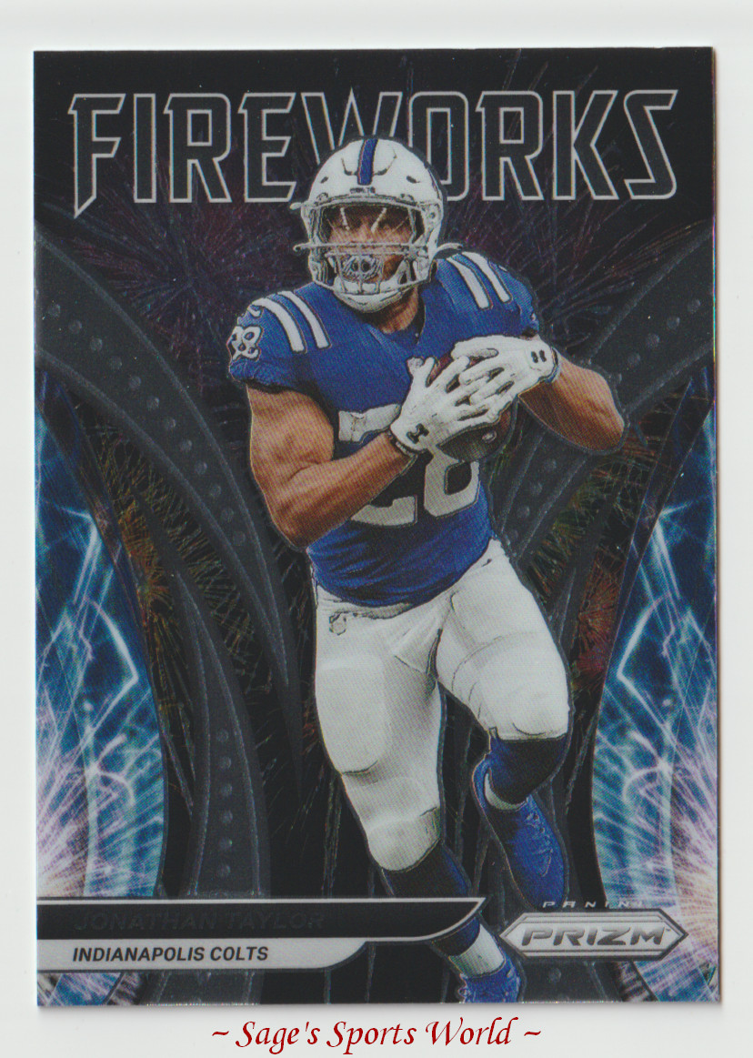 2021 Panini Prizm Football Fireworks #3 Jonathan Taylor – Indianapolis Colts