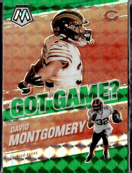 2021 Panini Mosaic #GG-13 David Montgomery Got Game? Mosaic Green