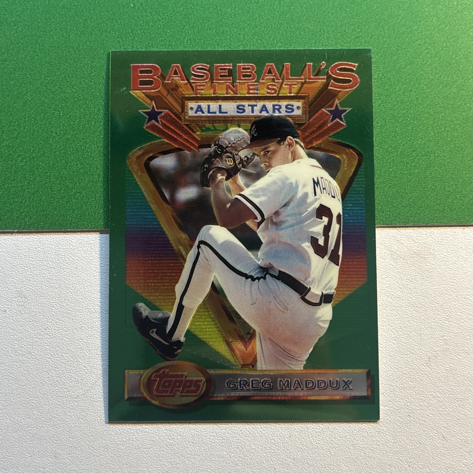 1993 Topps Baseball’s Finest All Stars #85 Greg Maddux HOF Pitcher Braves