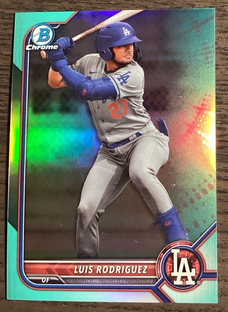 2022 Bowman Chrome Prospects Aqua Refractor #BCP-238 Luis Rodriguez Dodgers /125
