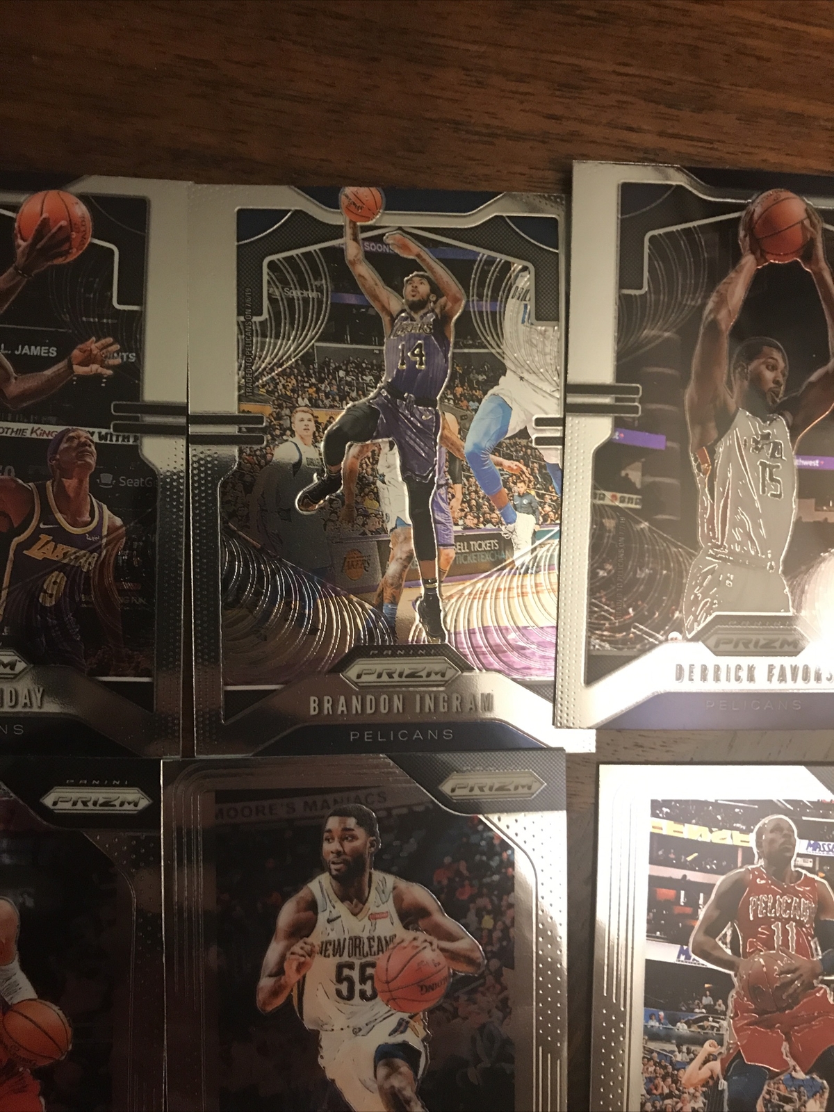 New Orleans Pelicans Cards Anthony Davis, Lonzo Ball, Brandon Ingram Option 1