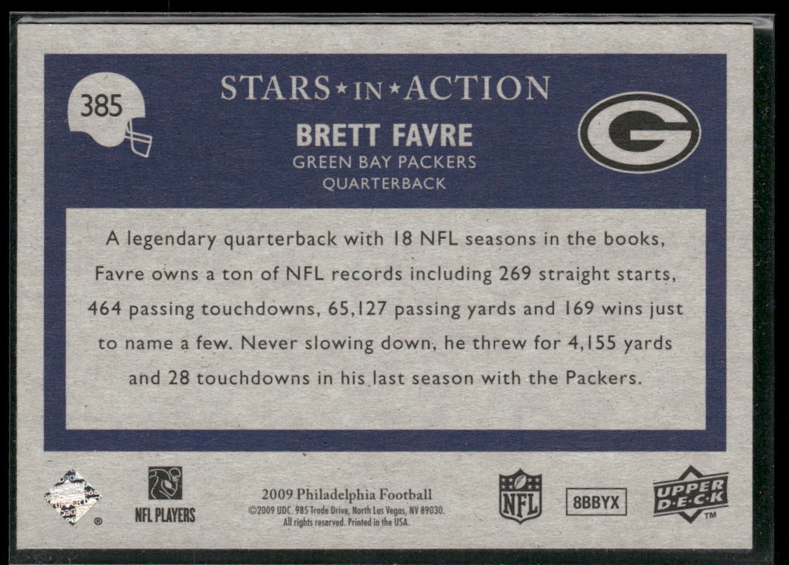 2009 Philadelphia Brett Favre Green Bay Packers #385