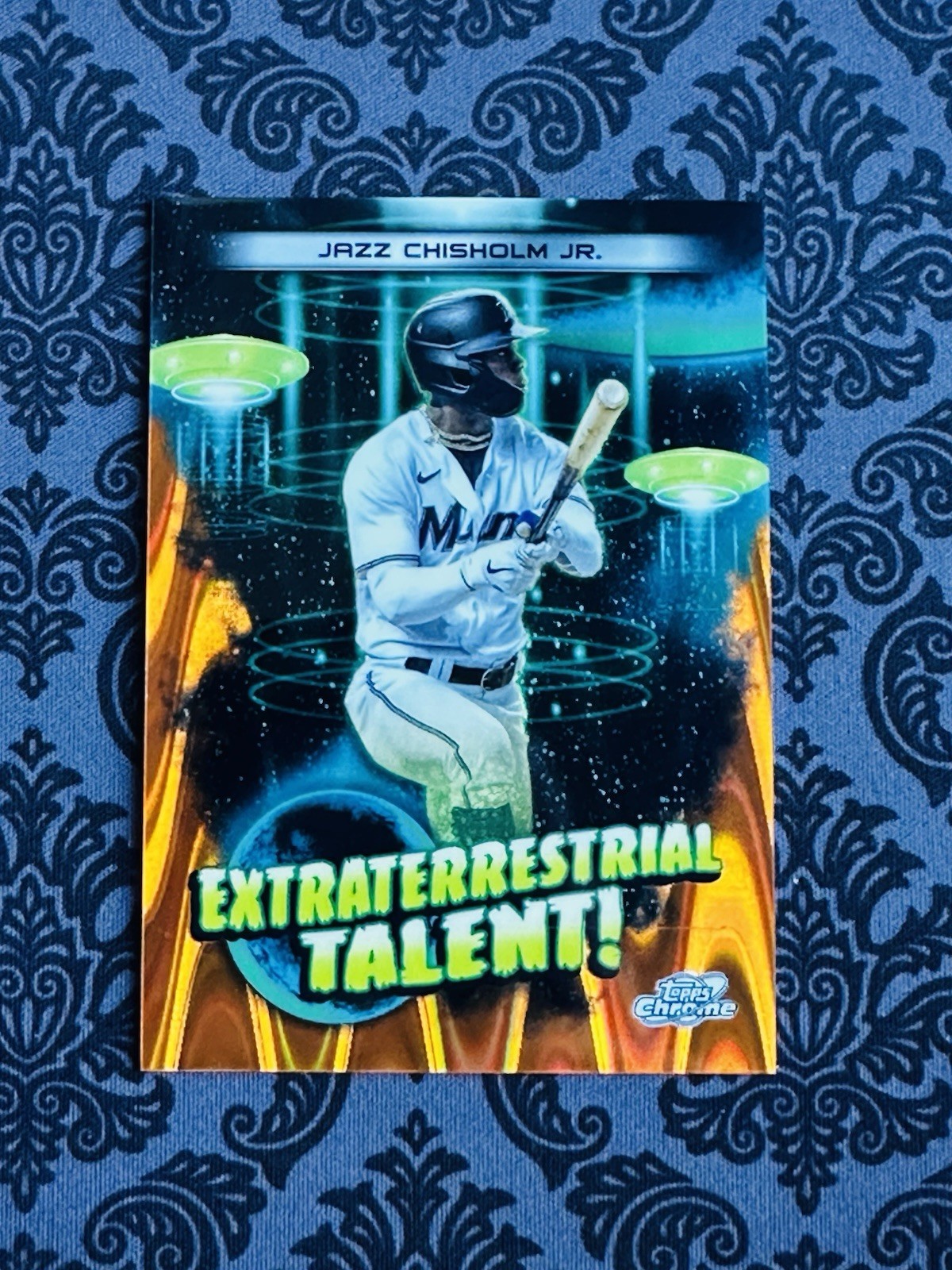 JAZZ CHISHOLM 2023 TOPPS COSMIC CHROME #ET-4 EXTRATERRESTRIAL TALENT ORANGE /25