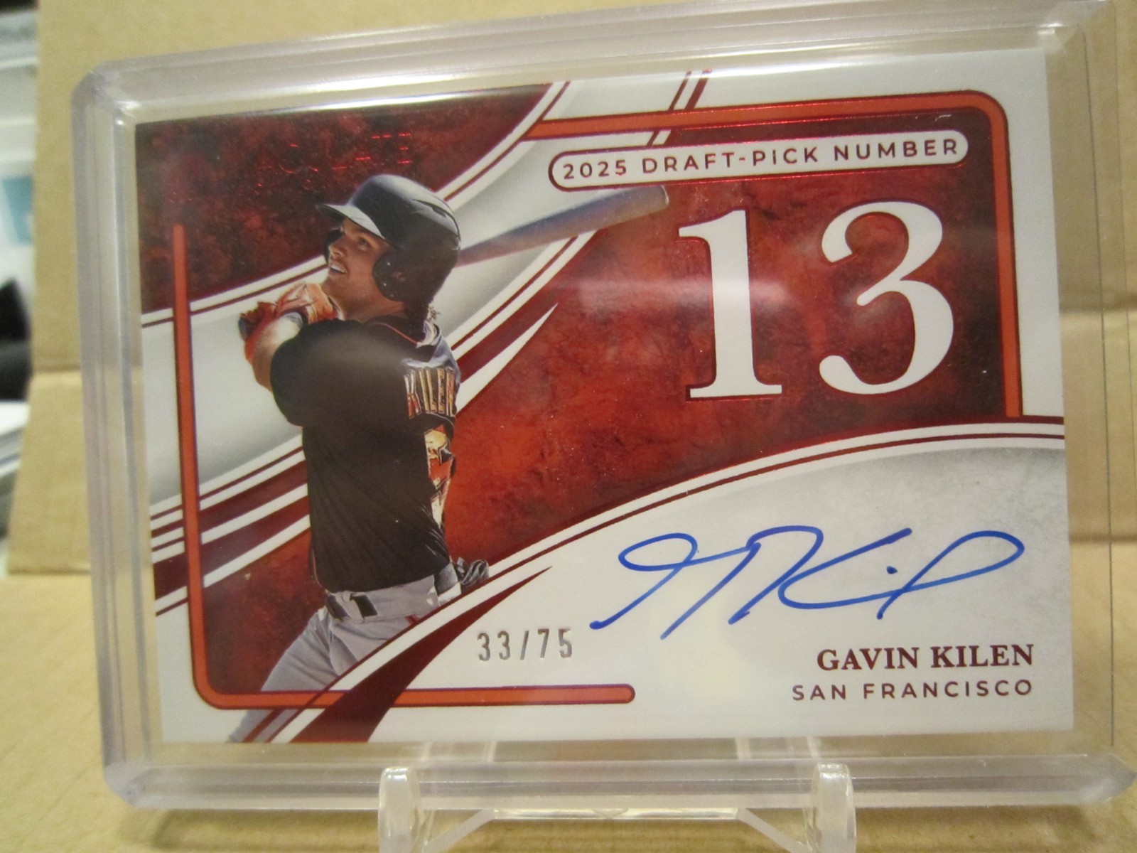 Gavin Kilen 2026 Panini Imm Coll “Draft Select Signatures” DSS-GK Red 53/75