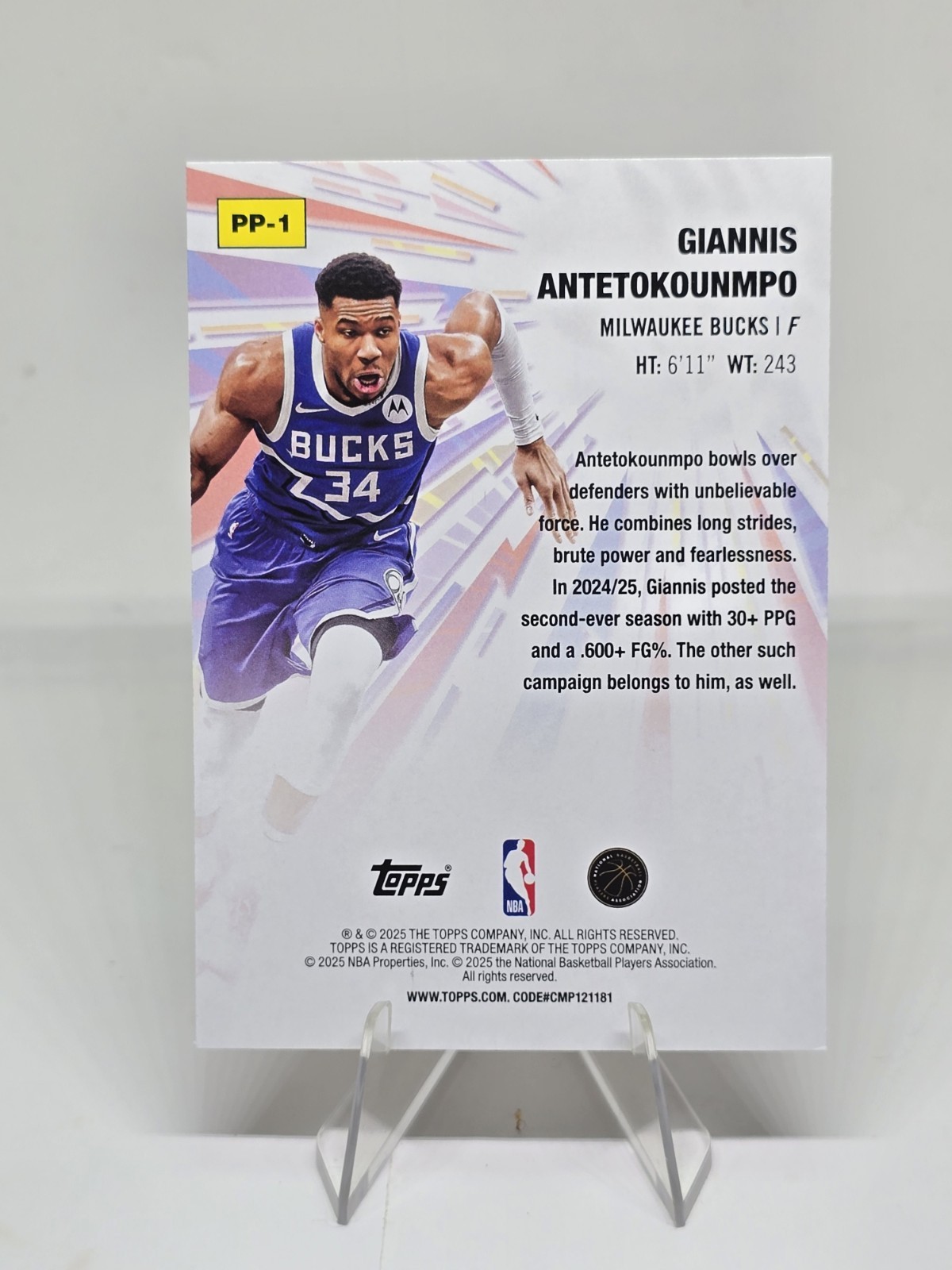 Giannis Antetokounmpo 2025 Panini Hoops 8 Card Lot Bucks All Different