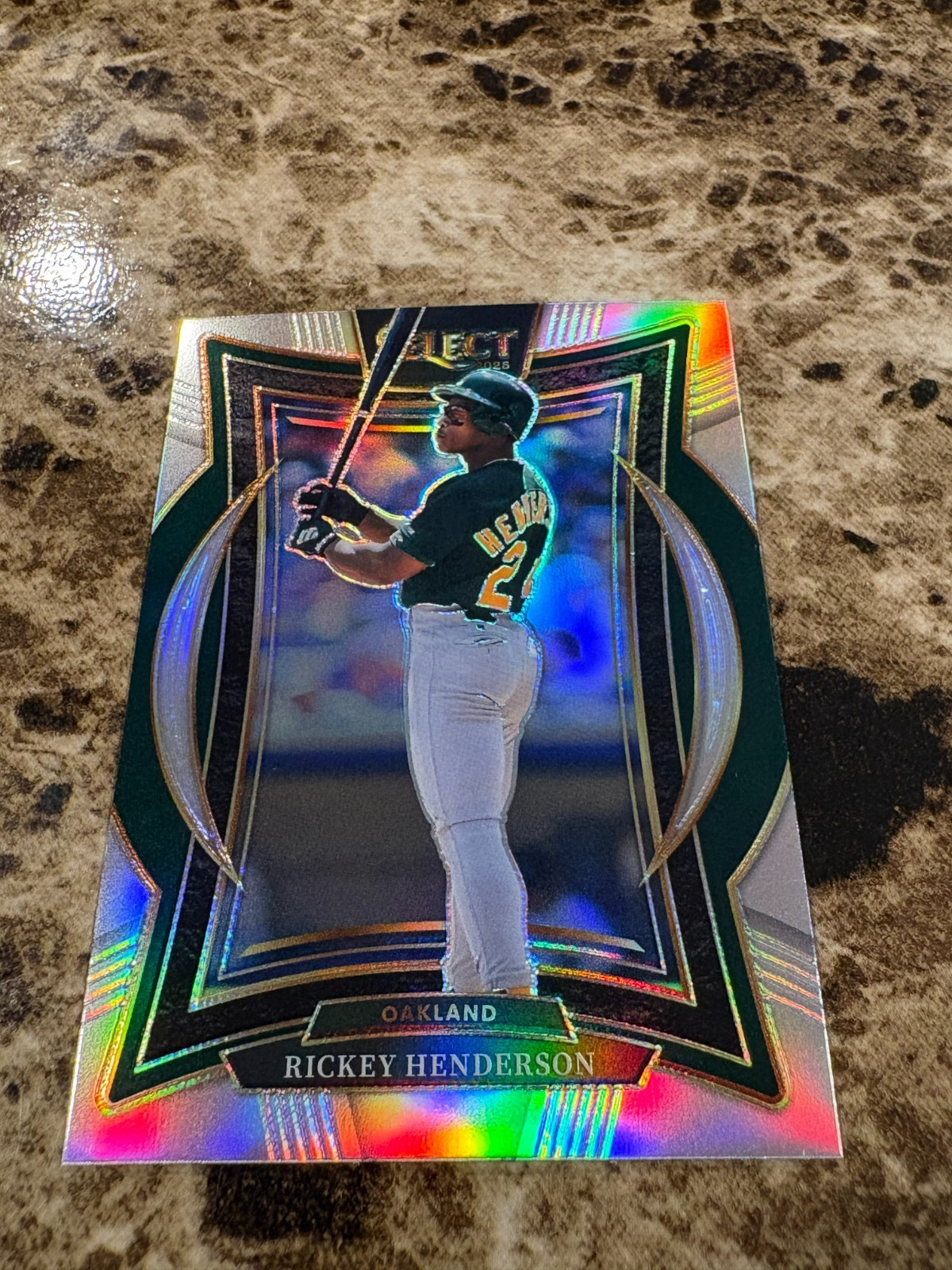 RICKEY HENDERSON 2025 Panini Select Concourse Silver Prizm #3 Athletics